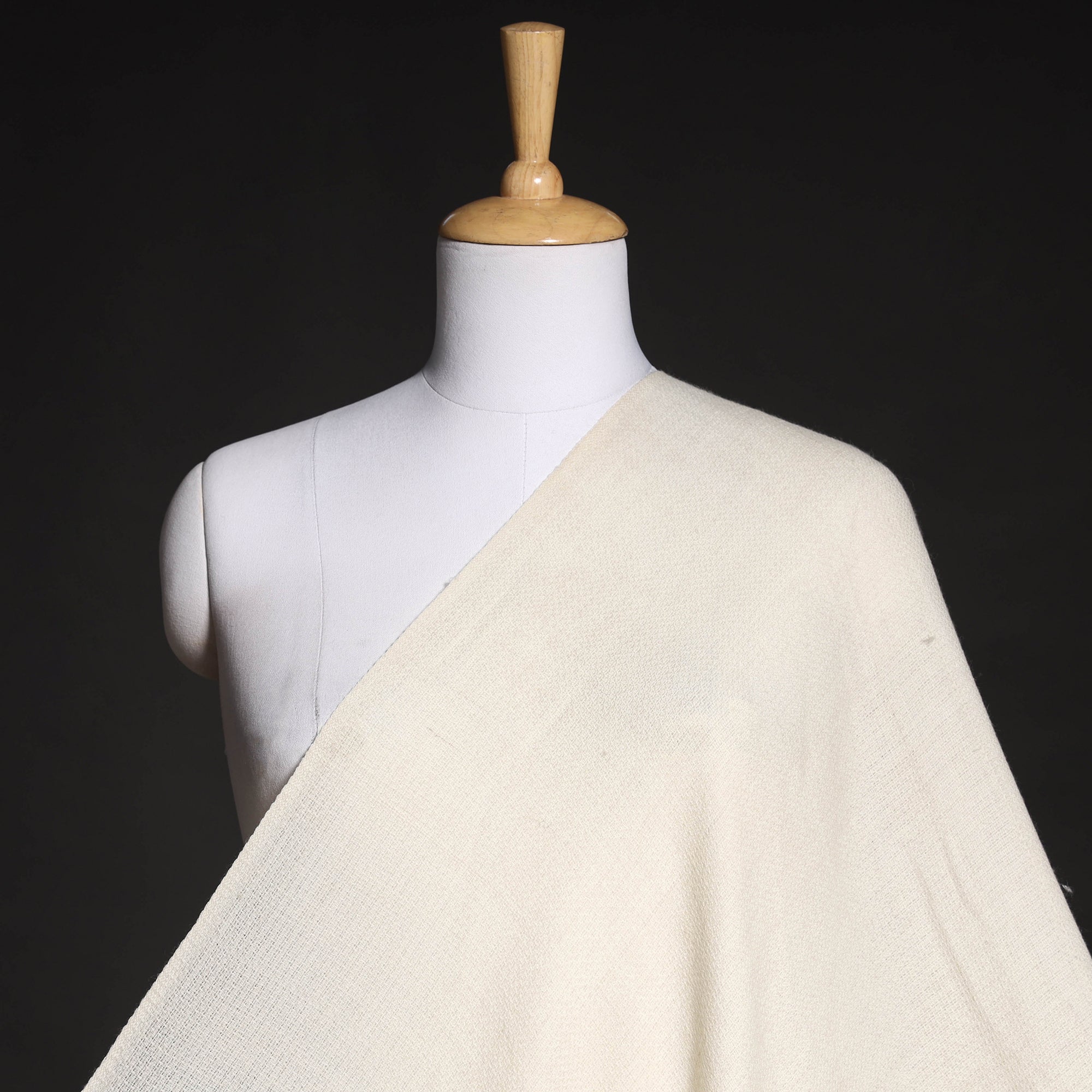 KILMORA Beige - Kumaun Handwoven Merino Woollen Fabric 01 - view 2
