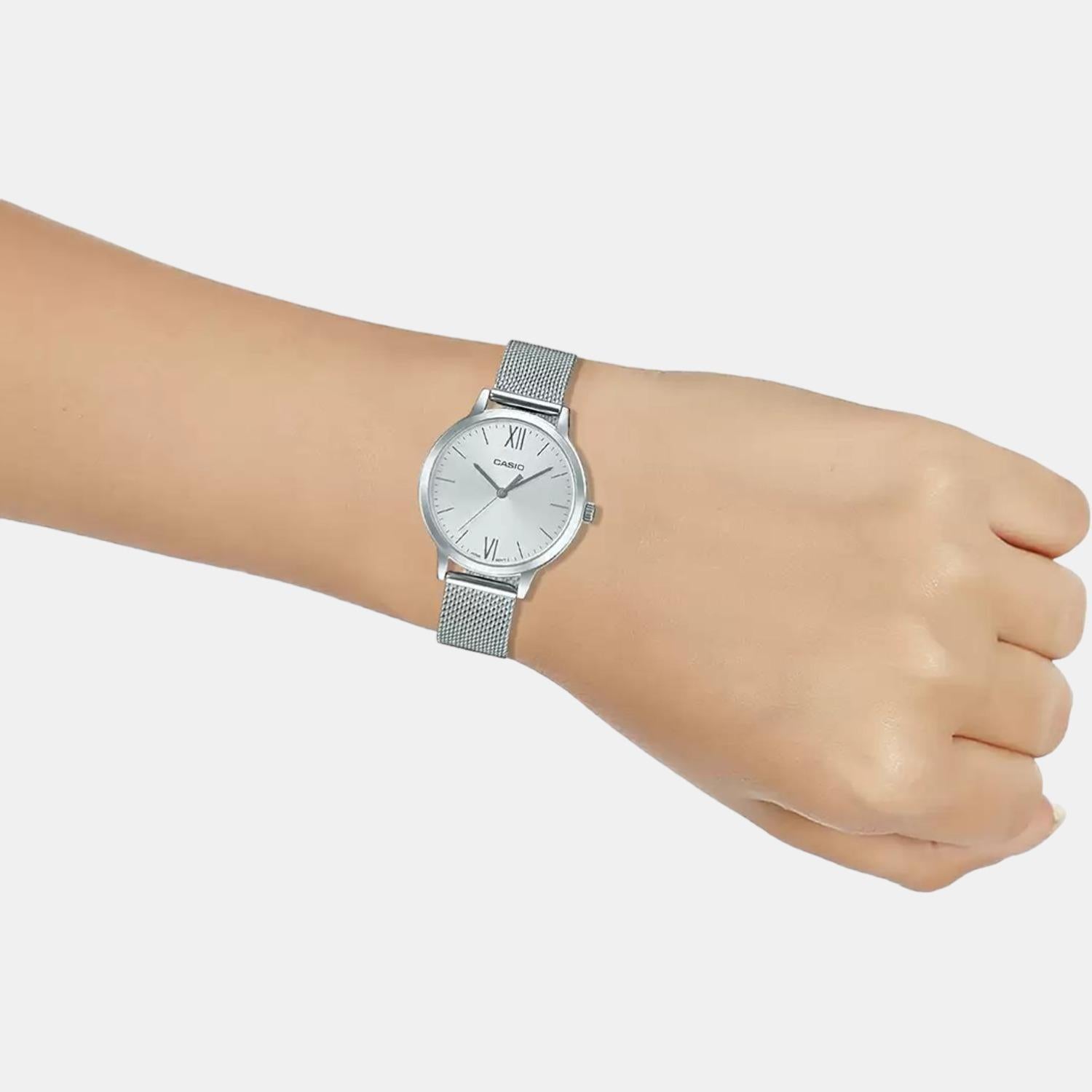 Casio Enticer Women Quartz Silver Dial Analog Stainless Steel Watch A1692 - view 6