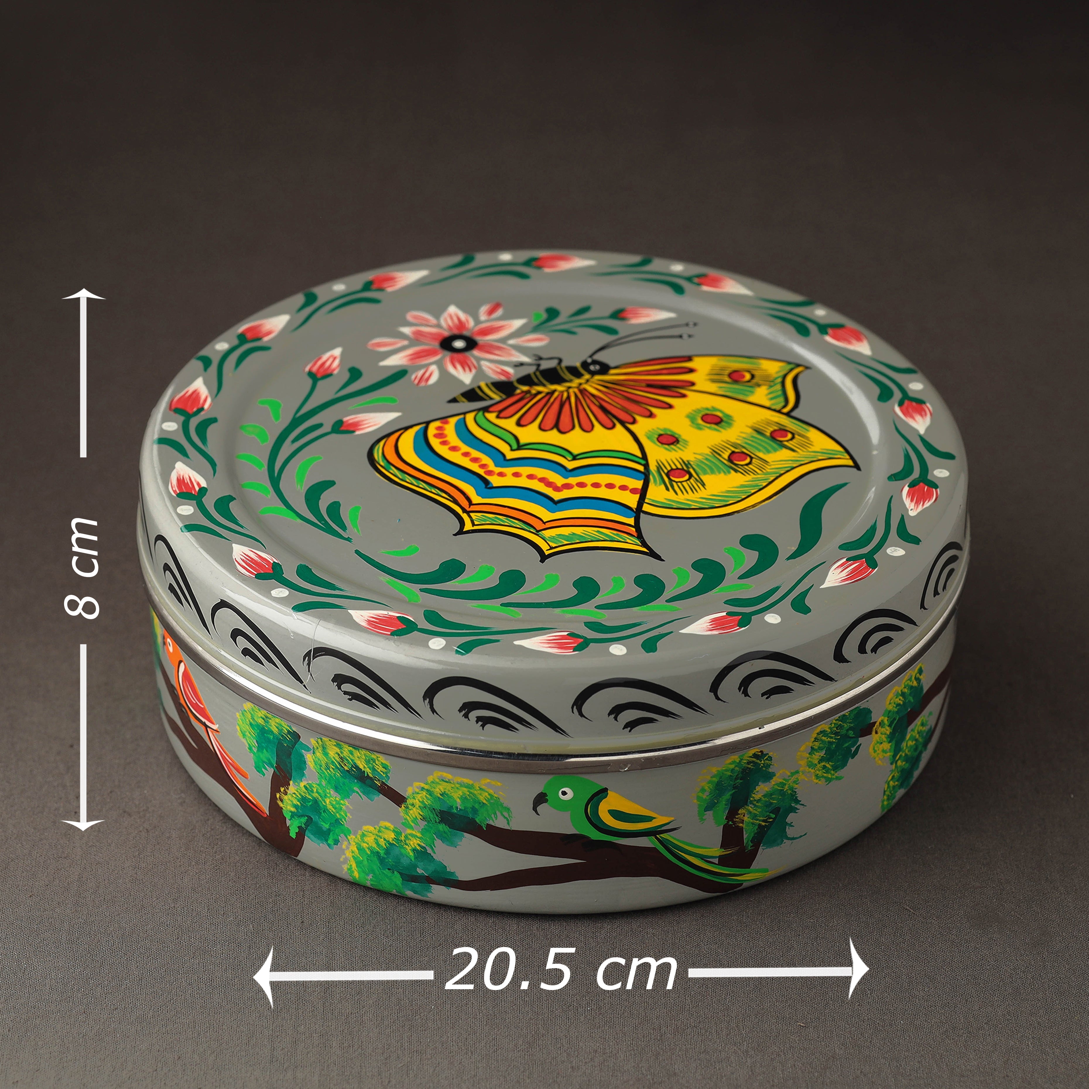 AAYAAS Banaras Handpainted Stainless Steel Chapati Box - view 3