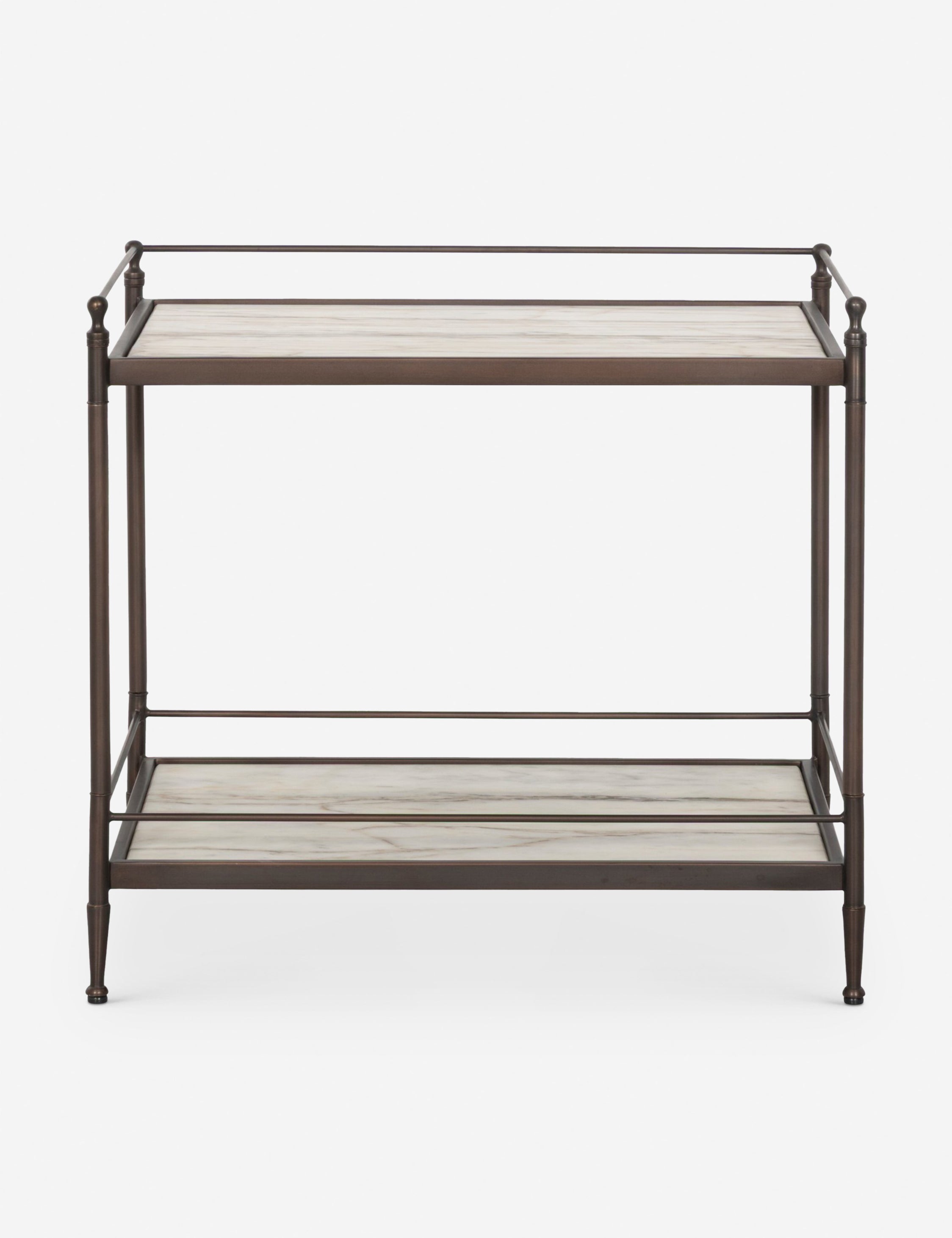 Lulu and Georgia Amande Nightstand – White Marble