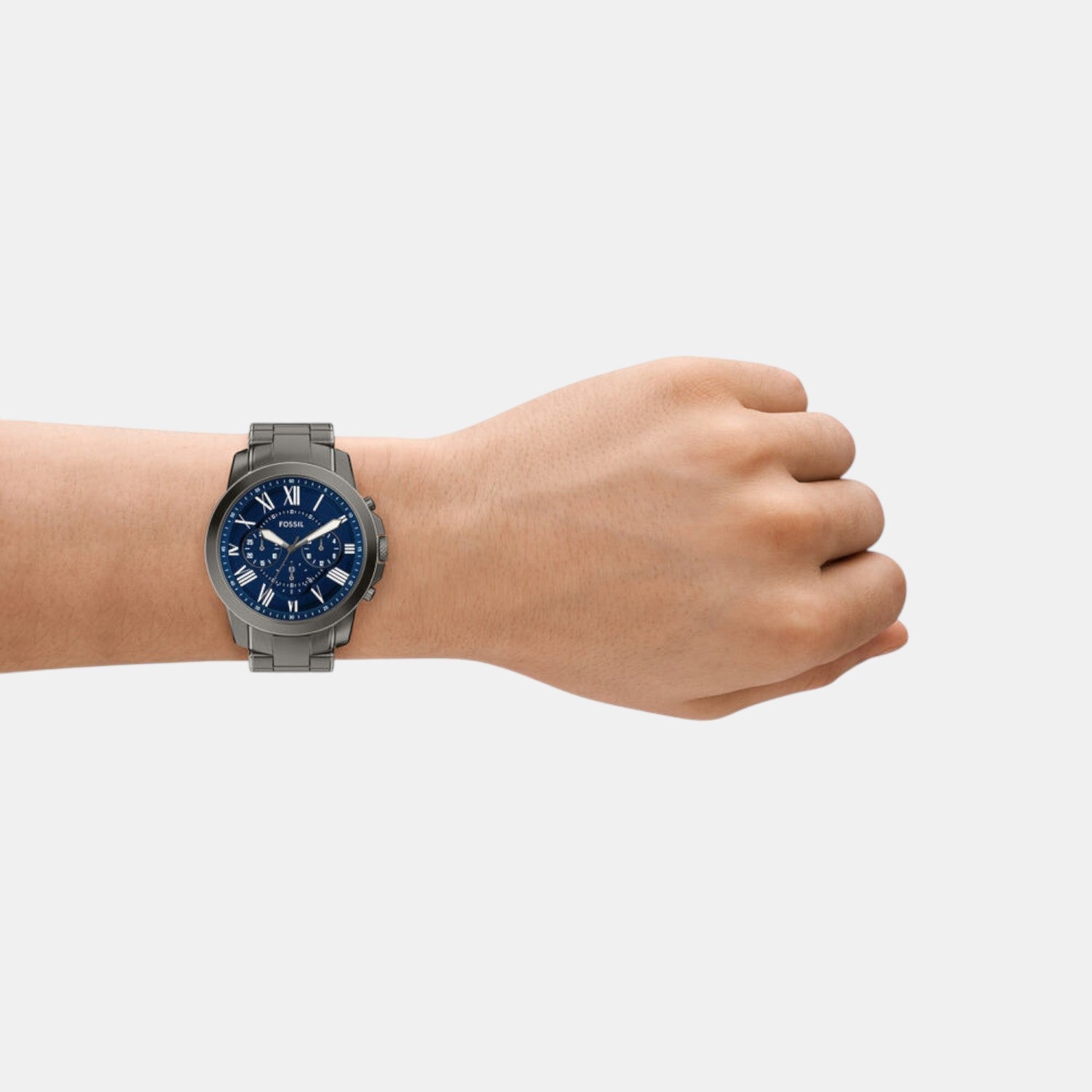 Fossil Grant Men Quartz Blue Dial Chronograph Stainless Steel Watch FS6133 - view 5