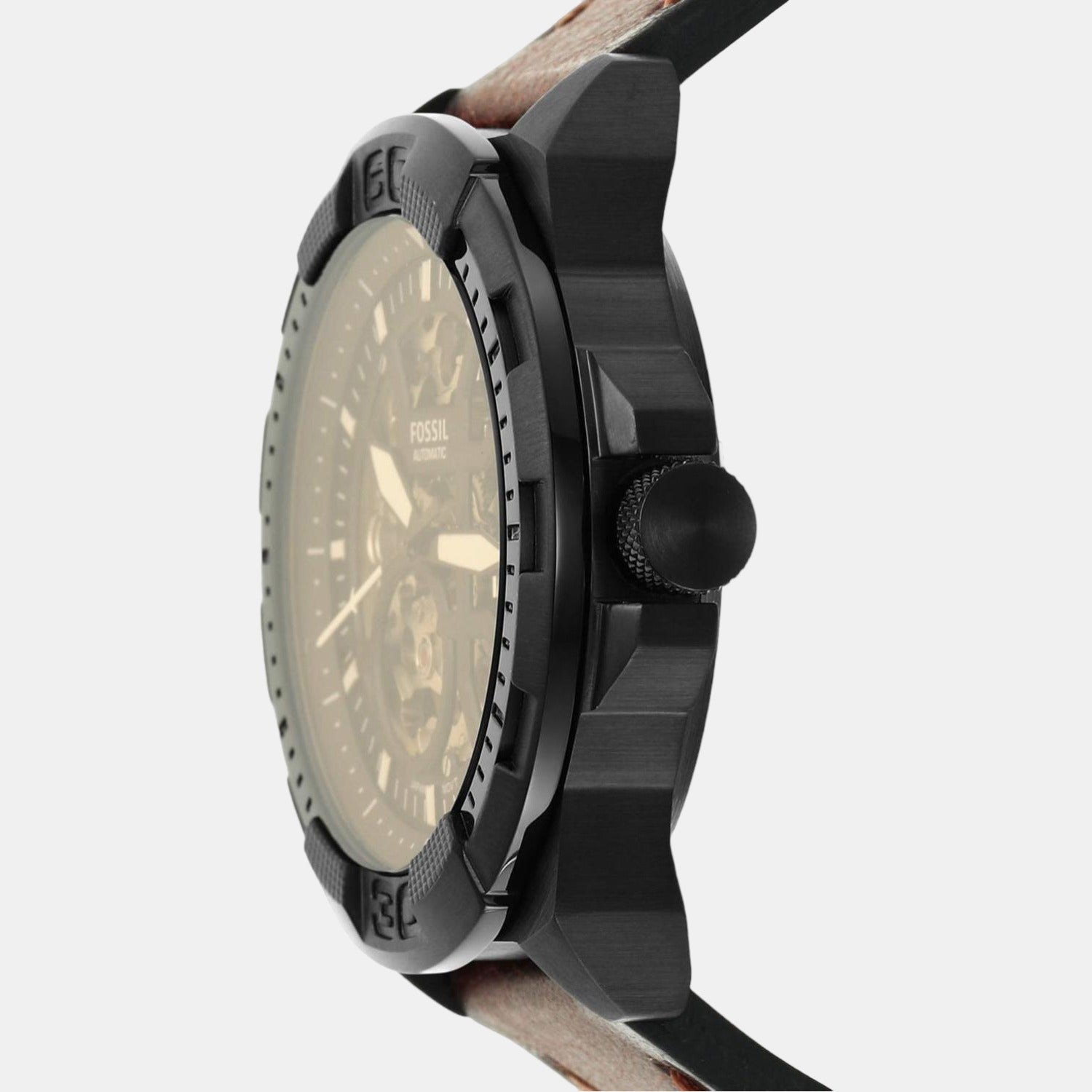 Fossil Bronson Men Automatic Black Dial Analog Leather Watch ME3219 - view 6