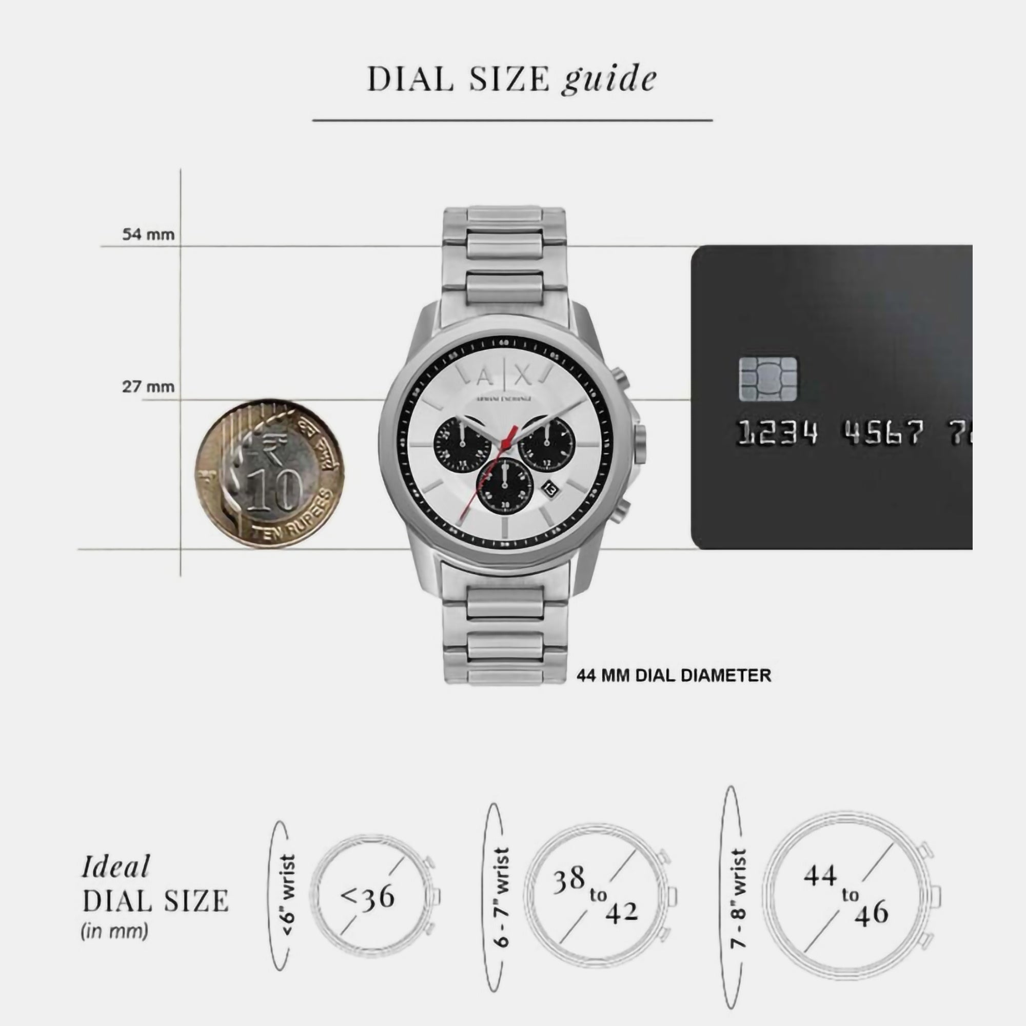 Armani Exchange Banks Men Quartz Silver Dial Chronograph Stainless Steel Watch AX1742 - view 5