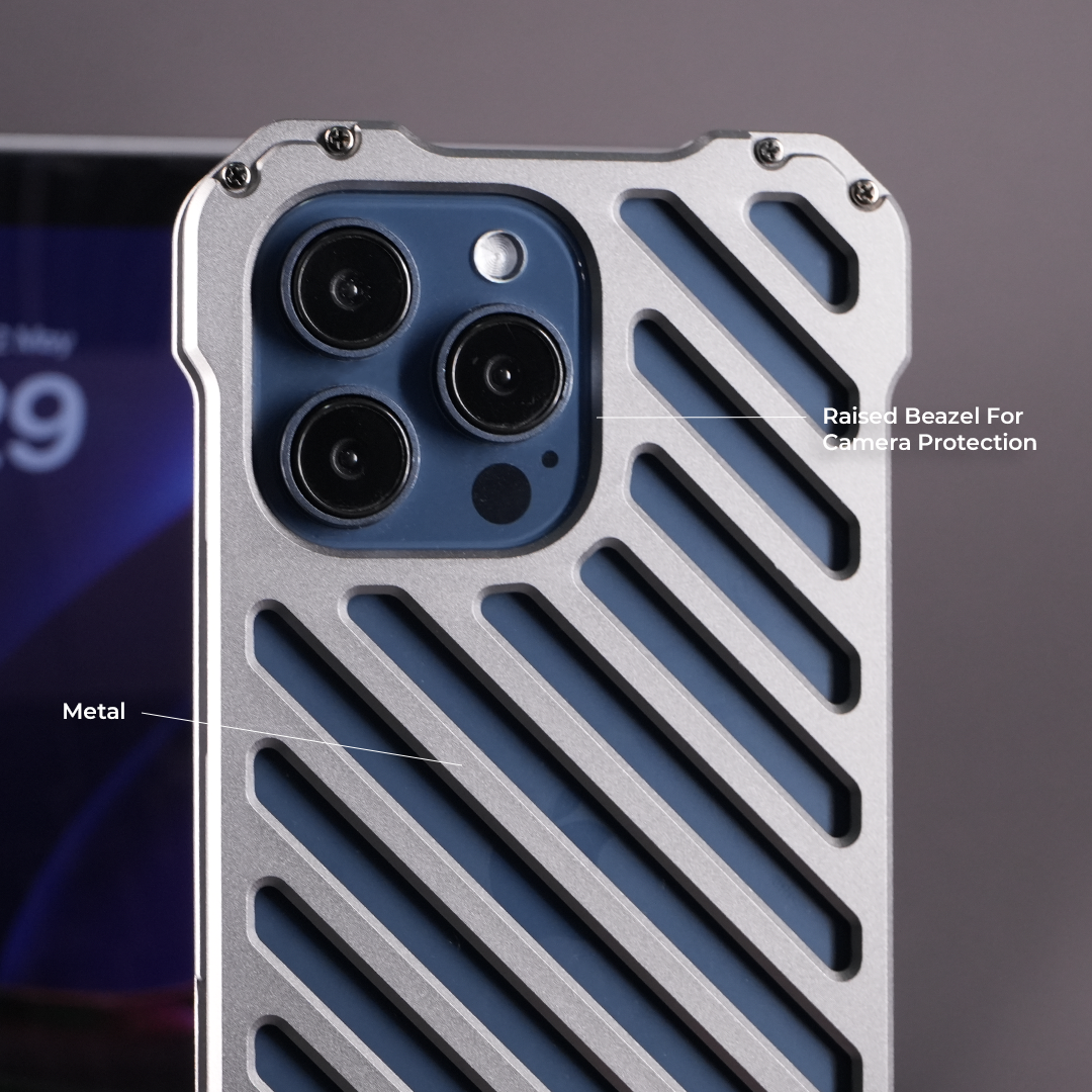technoidtech IPhone 15 Pro Max Aluminum Alloy Metal Grill Case - view 2