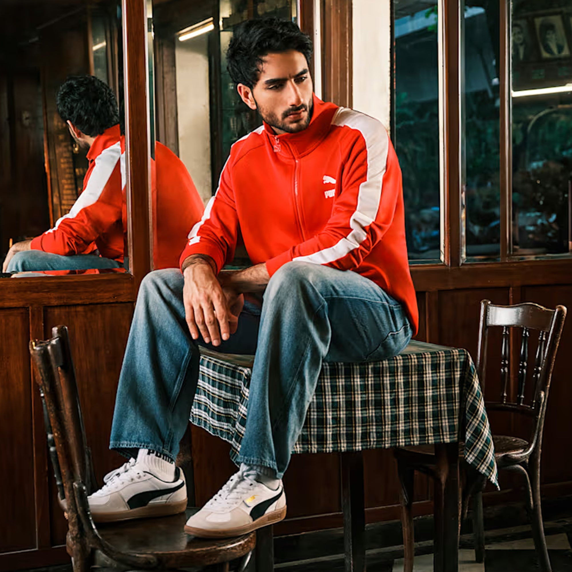 Puma | Palermo Lth { Puma White-vapor Gray-gum - view 7