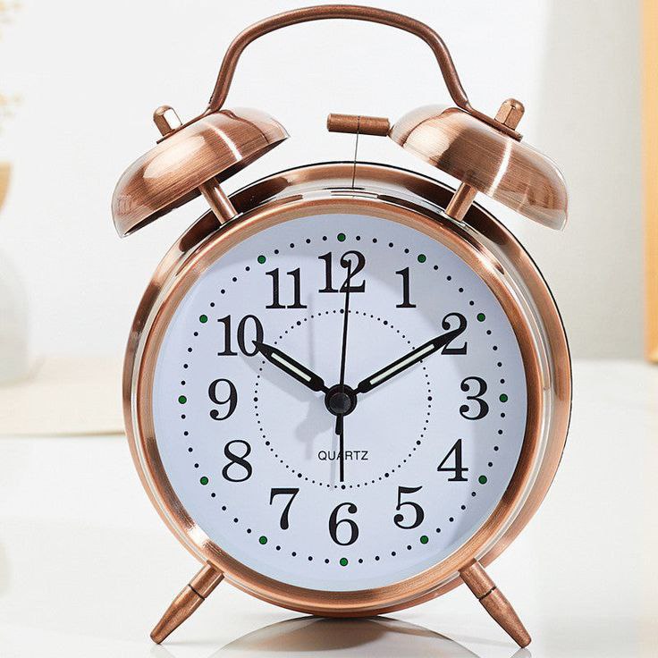 Catterton Vintage Copper Twin Bell Alarm Clock⏰