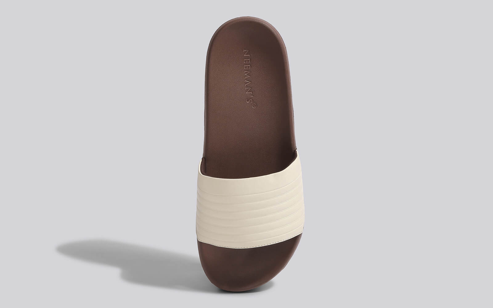 Neeman's FootBed Slides for Women : Ivory Brown - view 3