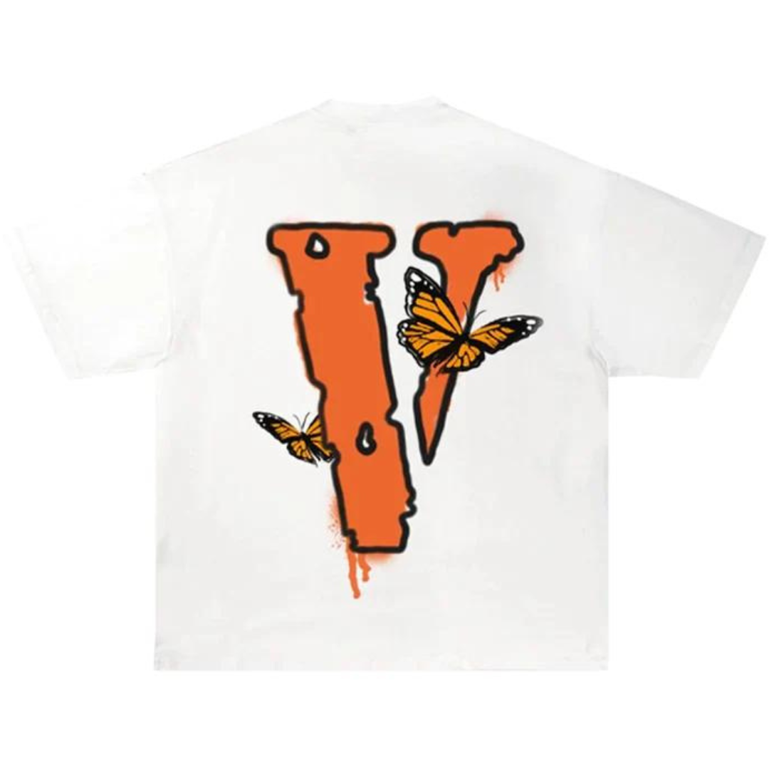 My Store Vlone X Juice Wrld Butterfly Tee "white"