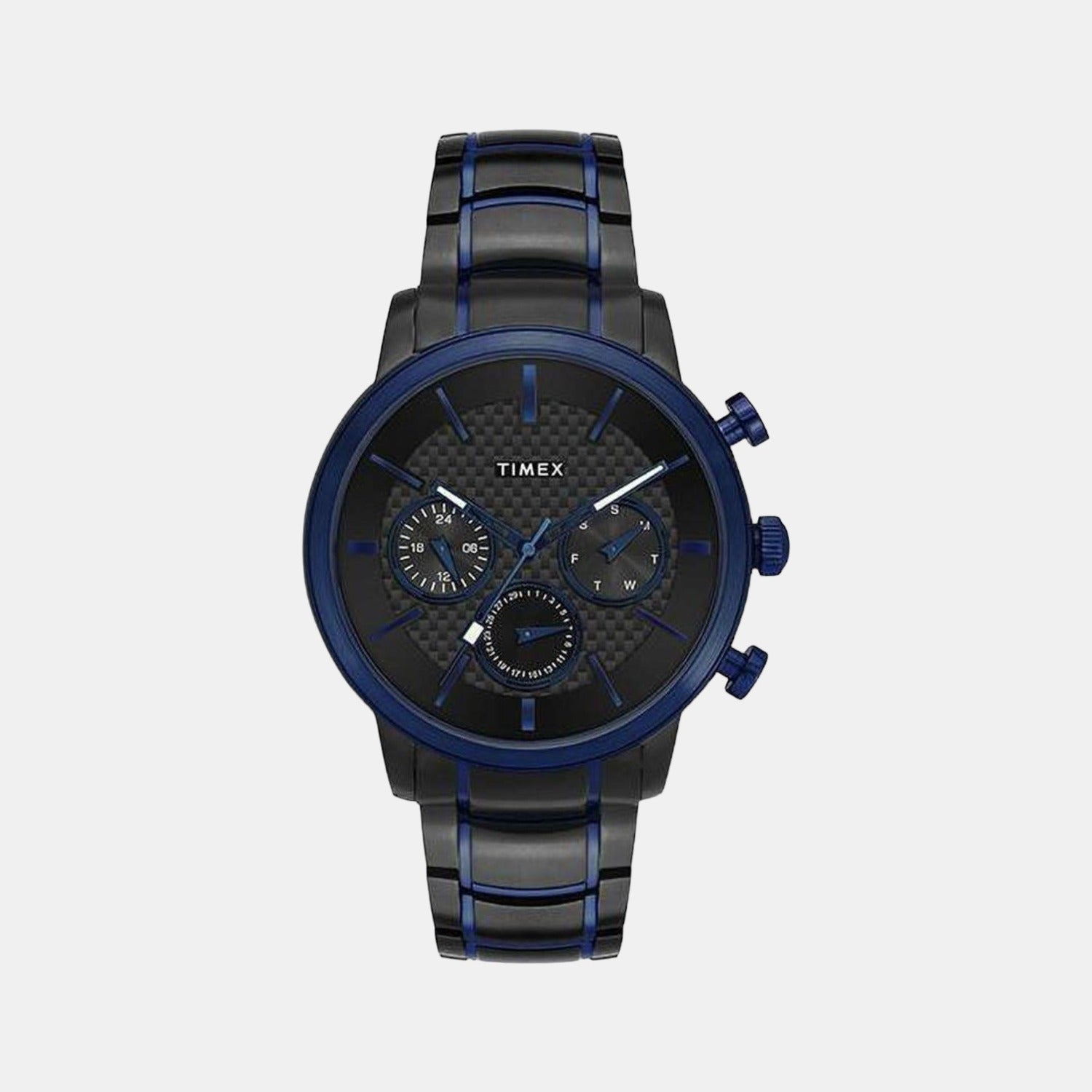 Timex E Class Men Quartz Black Dial Chronograph Stainless Steel Watch TWEG20200