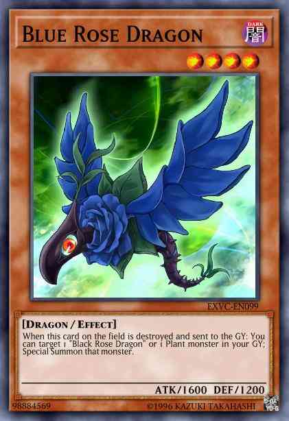Yu-Gi-Oh! Blue Rose Dragon - EXVC-EN099 - Secret Rare - Unlimited