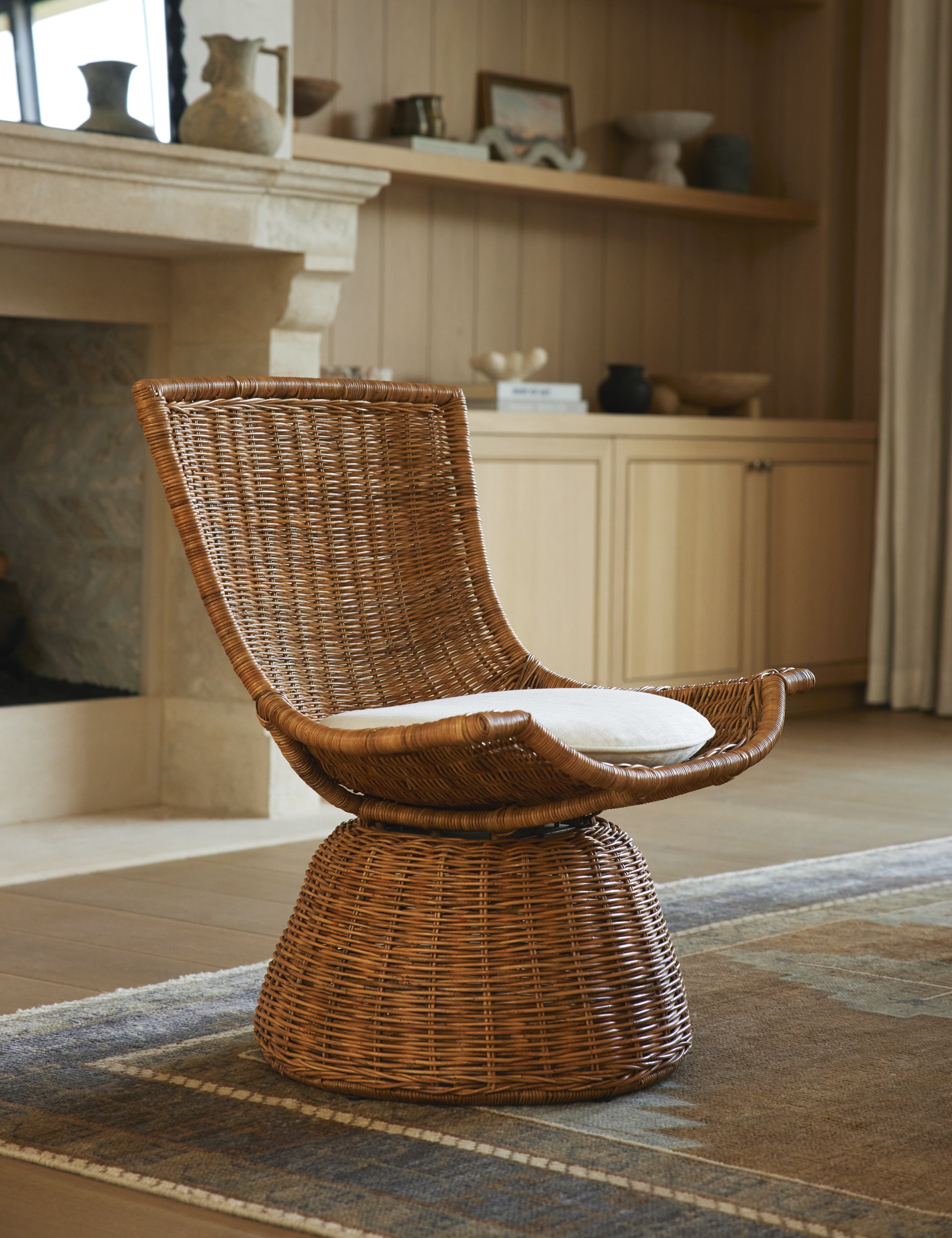 Lulu and Georgia Amado Swivel Chair – Natural - view 2
