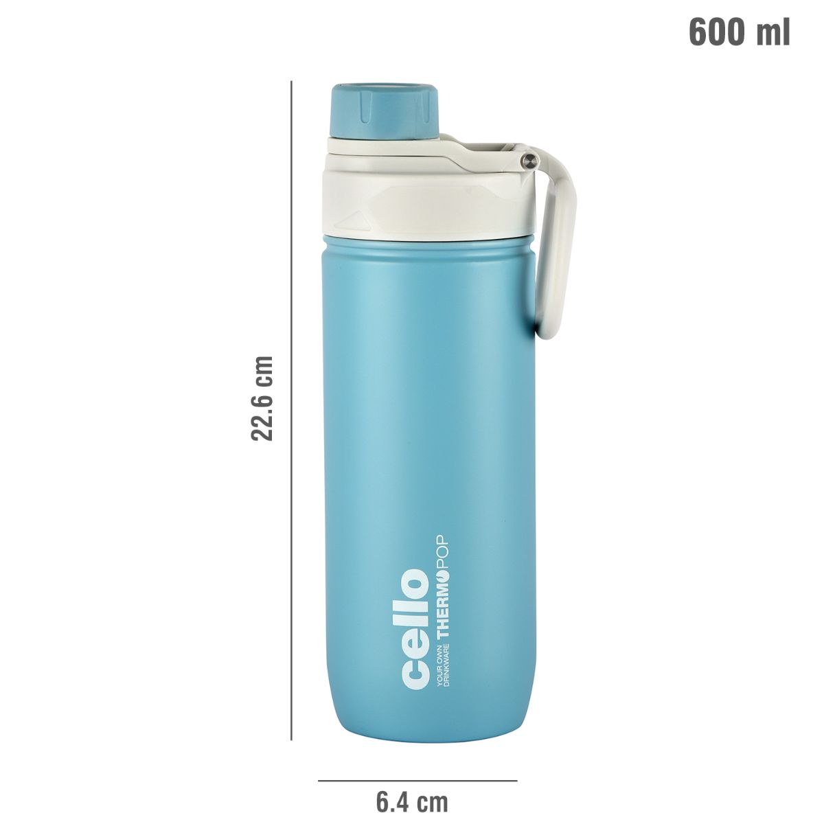 Cello Pop Hot & Cold Stainless Steel Kids Water Bottle, 600ml - view 54