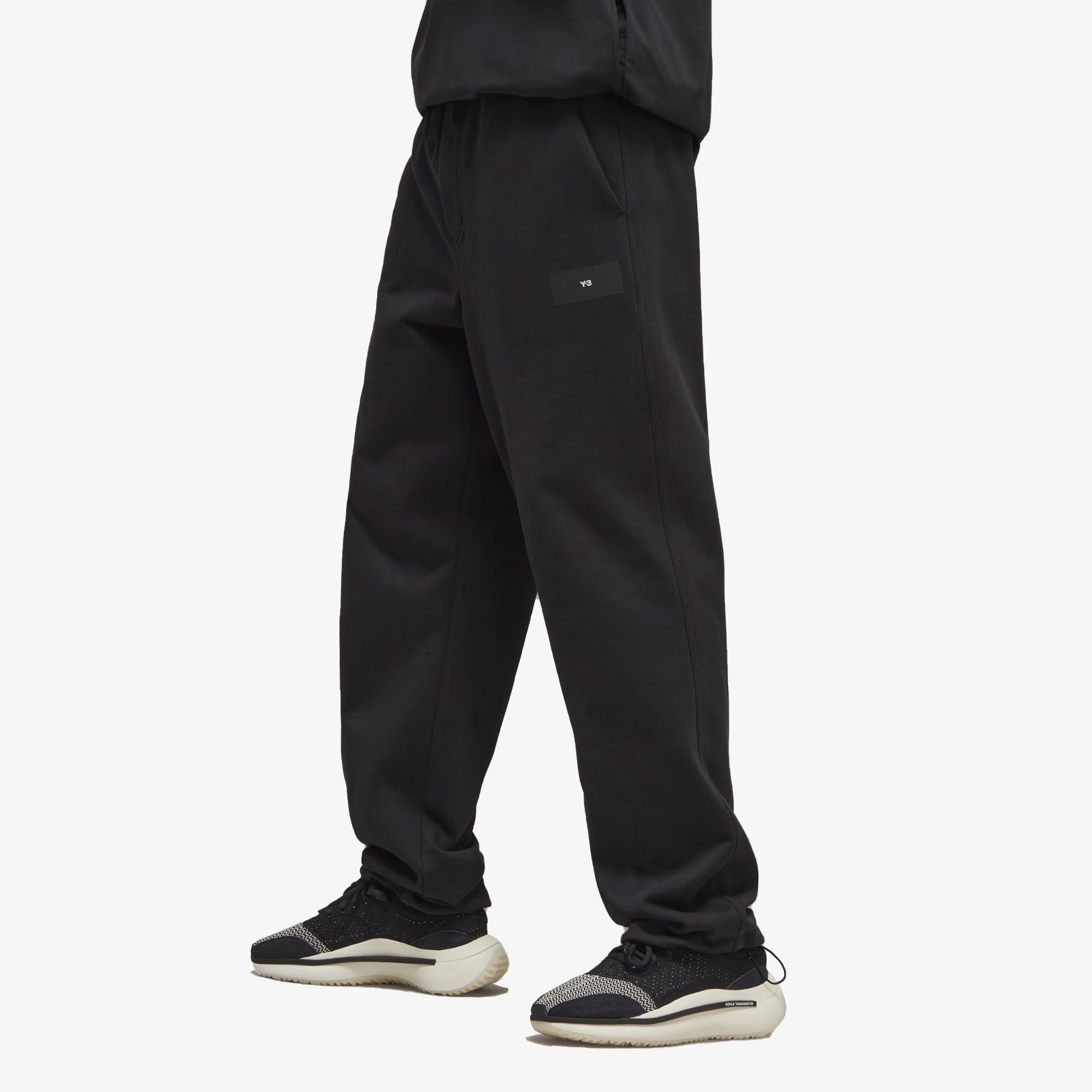 Y-3 | Organic Cotton Terry Straight Pants { Black