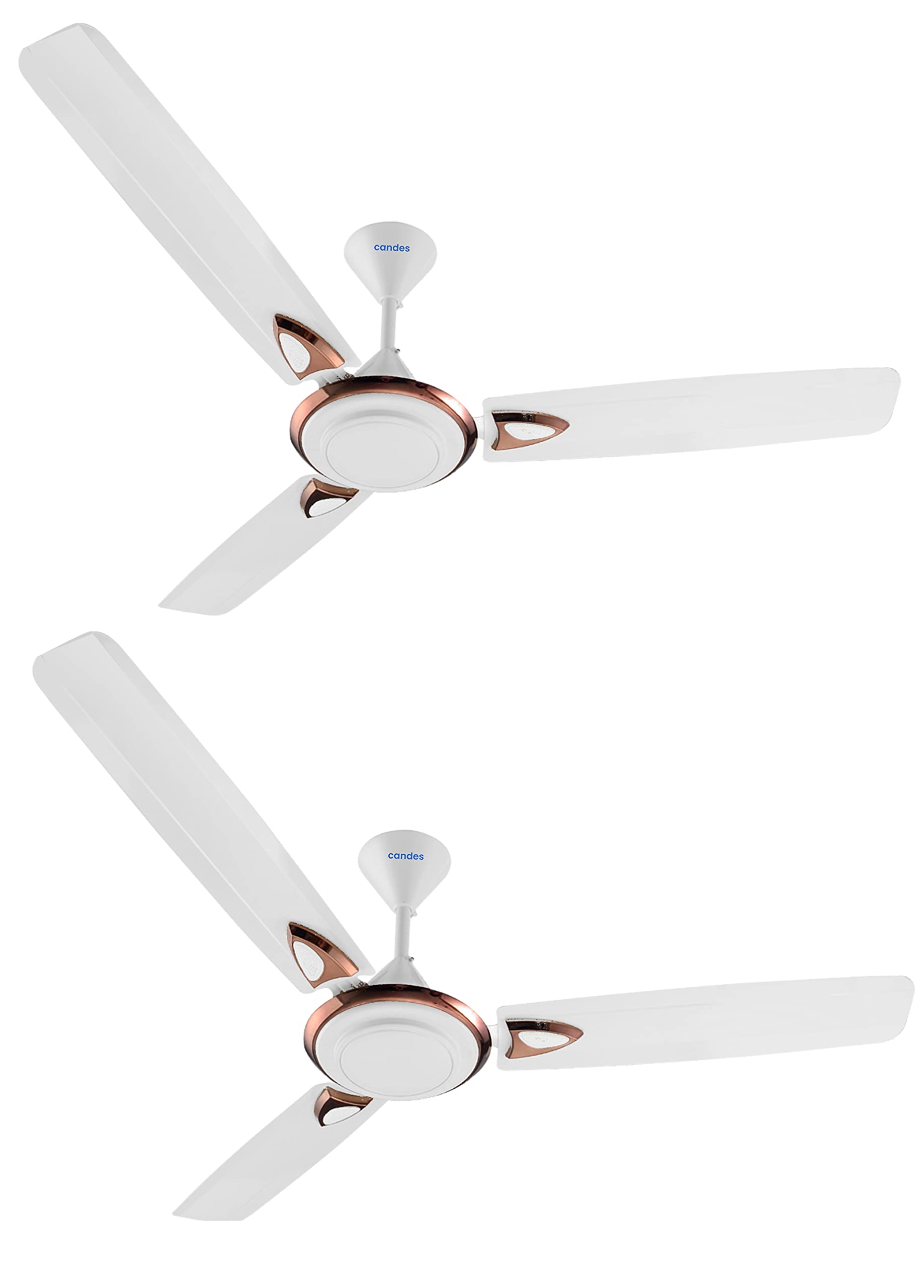 Candes Breeza 1200mm/48 inch High Speed Anti dust Decorative 5 Star Rated Ceiling Fan 400 RPM with 3 Years Warranty (Pack of 1,Coffee Brown) (White, P