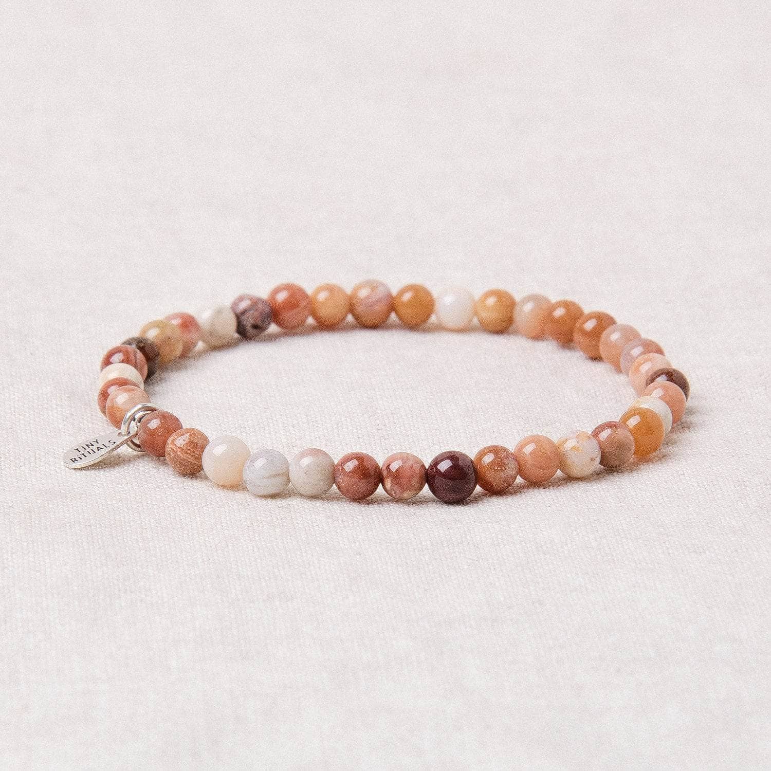 Tiny Rituals Petrified Wood Jade Energy Bracelet - view 4