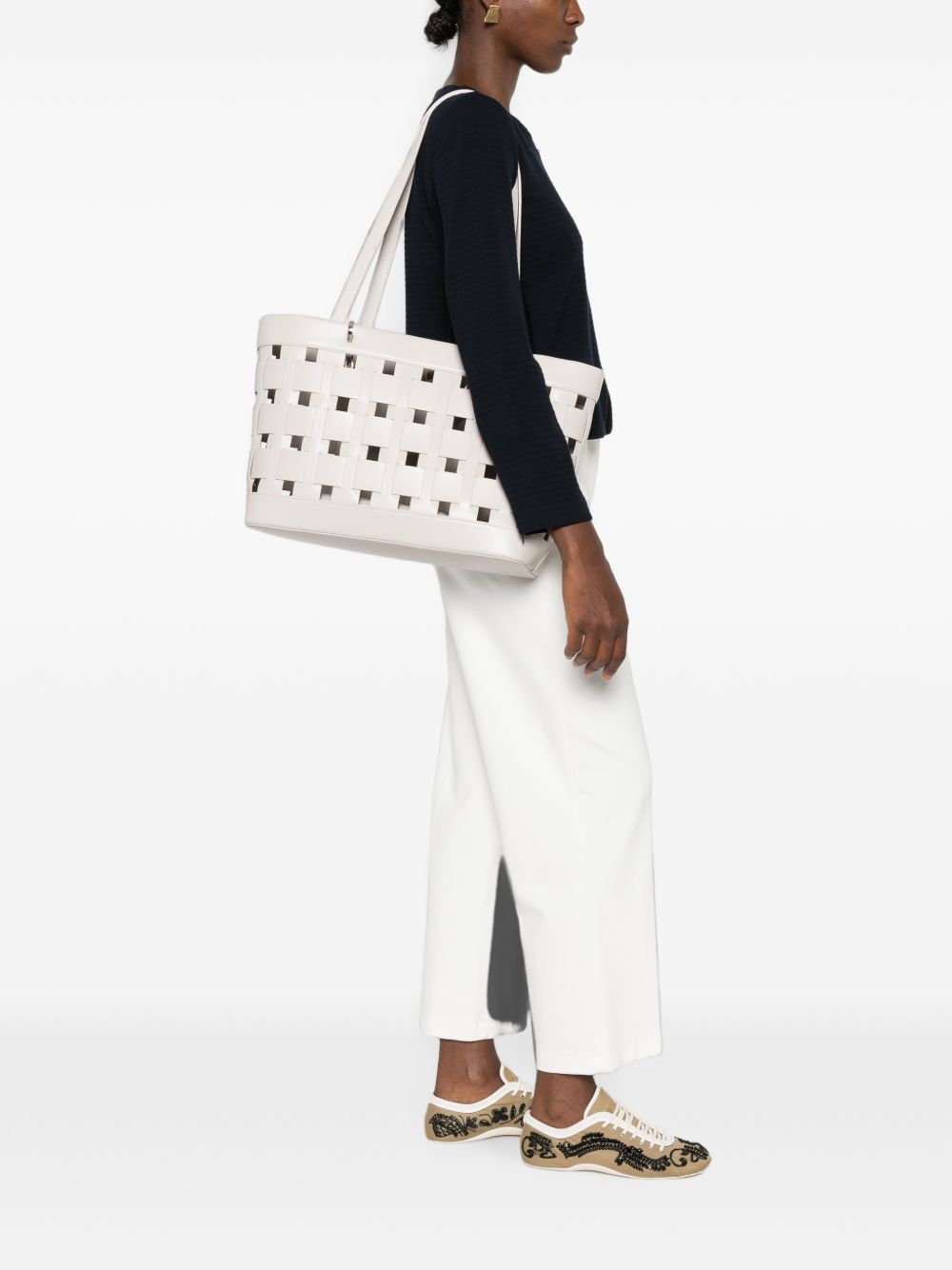 Emporio Armani Woven Tote Bag – 100% Polyurethane - view 2
