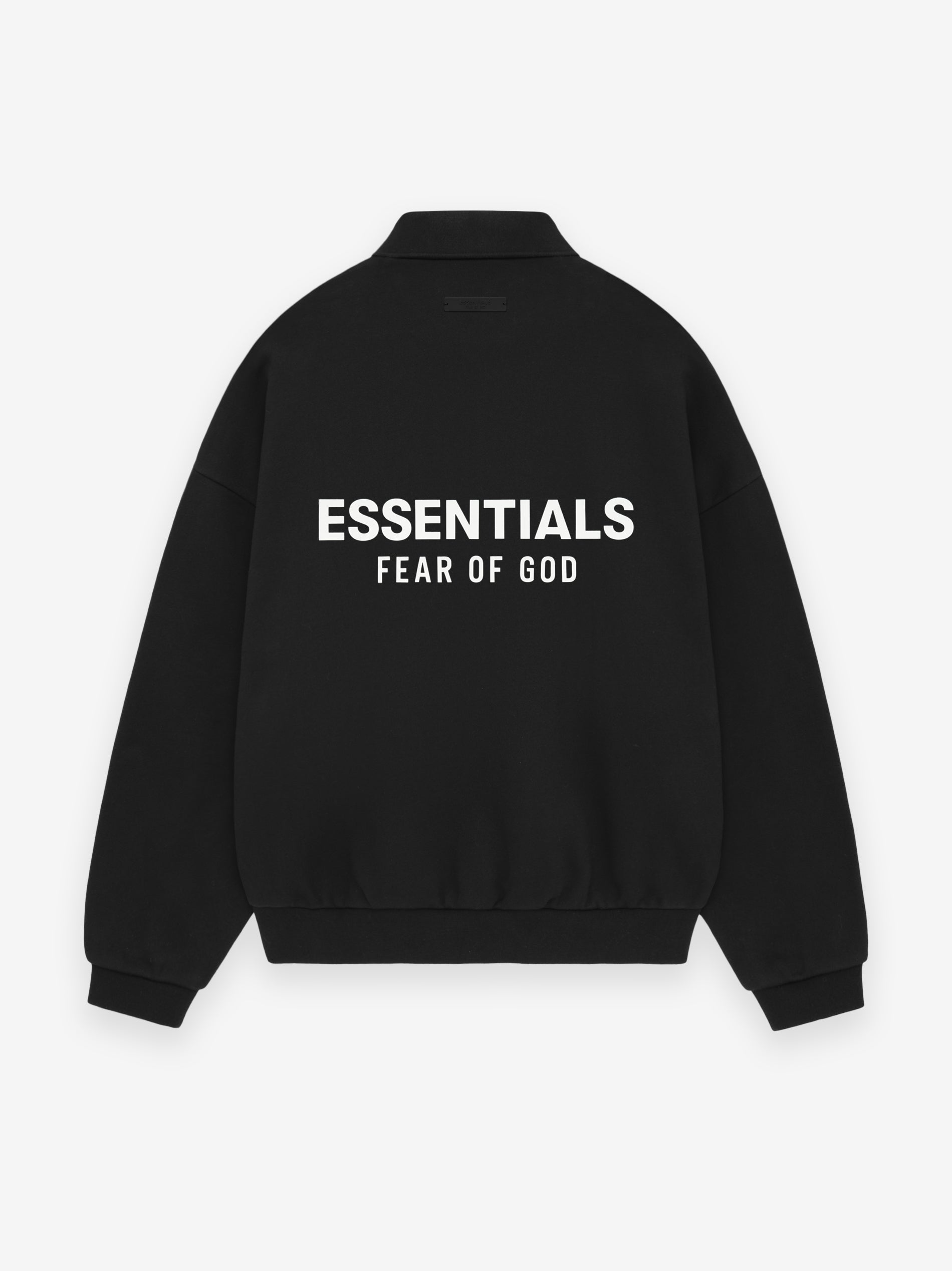 ESSENTIALS Fleece Polo – Black - view 2