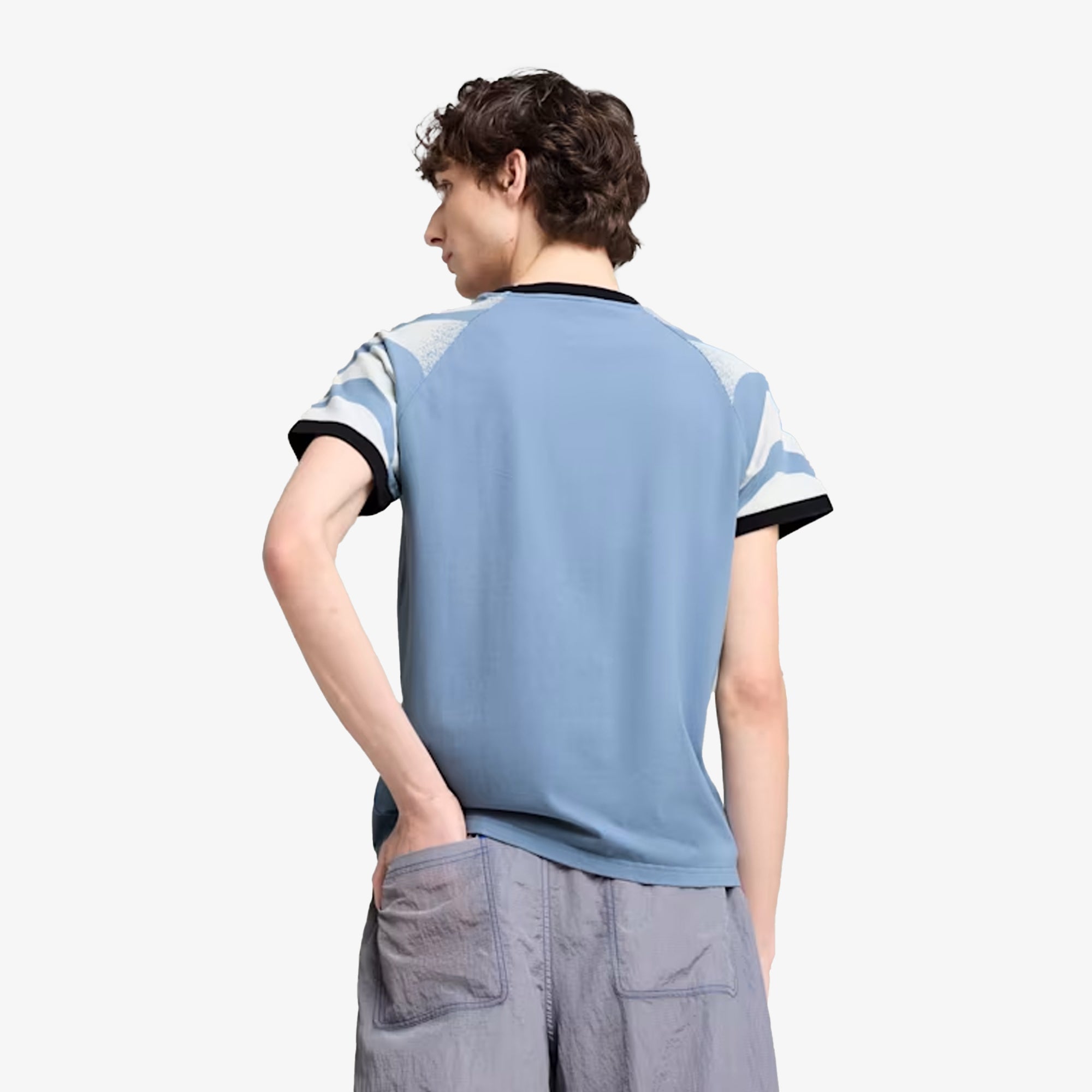 PUMA | x KIDSUPER SLIM FIT RINGER TEE { COOL BLUE - view 2