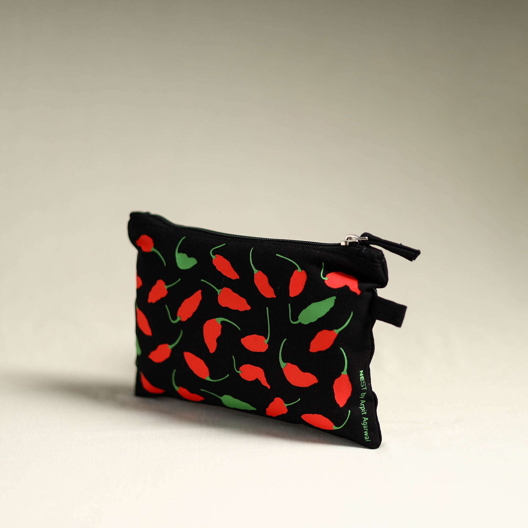 NEST BY ARPIT AGARWAL Black - Nagaland Ghost Chilli Cotton Canvas Utility Pouch - view 2