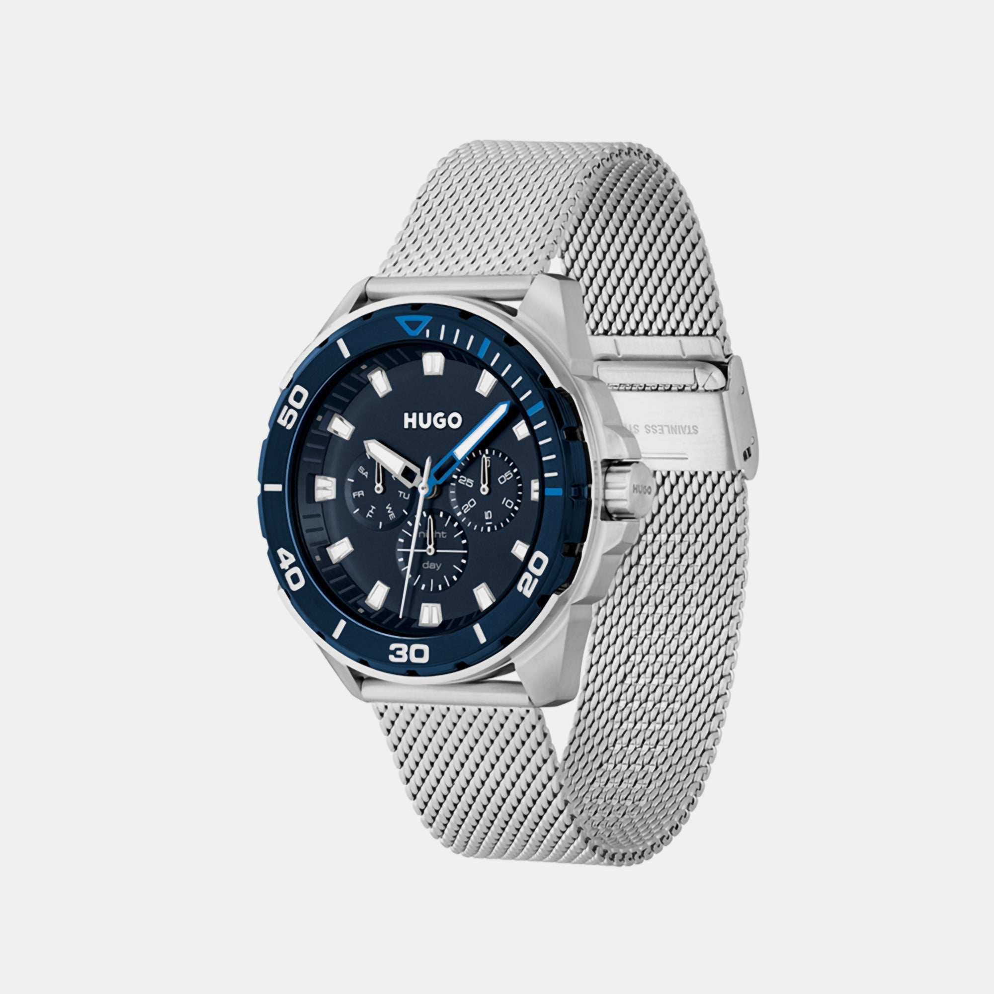 Boss Fresh Men Quartz Blue Dial Chronograph Mesh Watch 1530287 - view 2