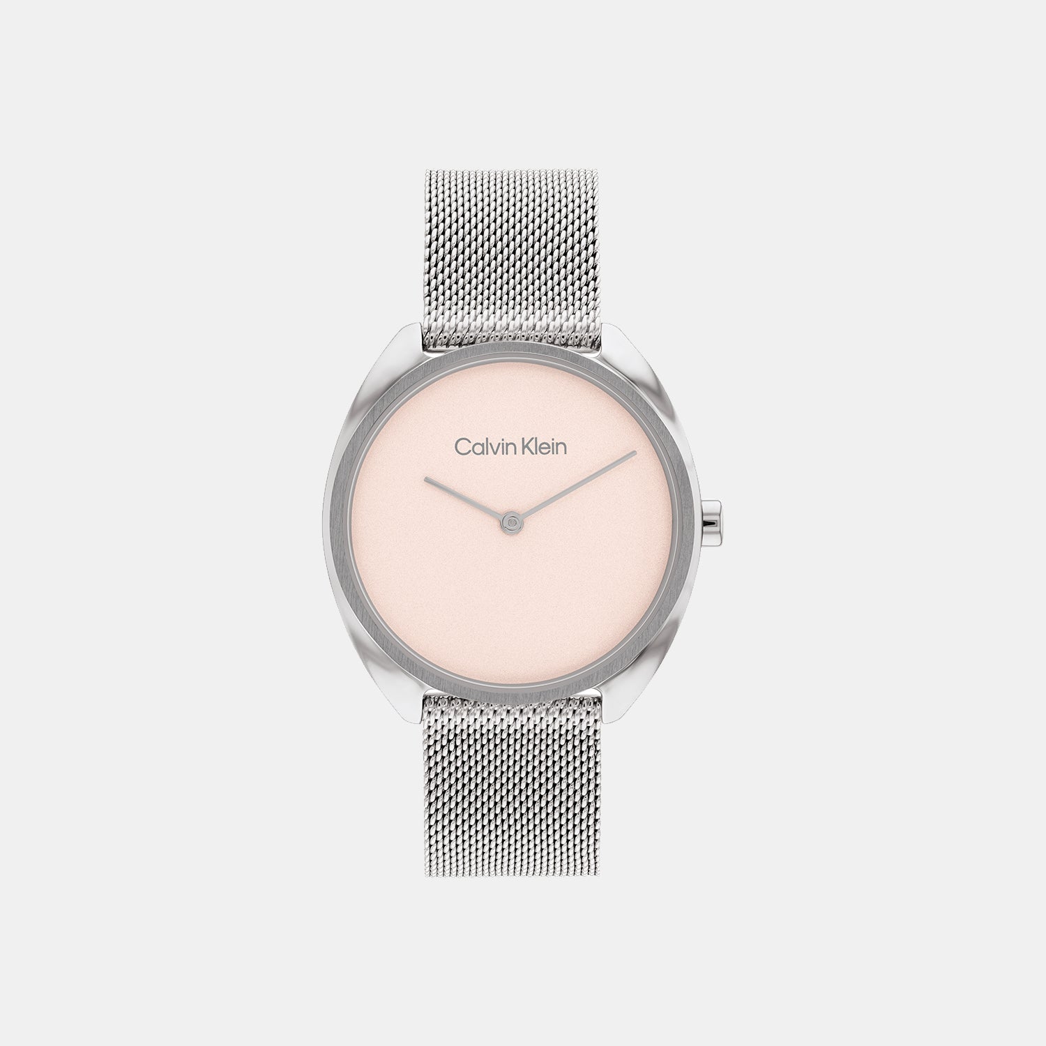 Calvin Klein Ck Adorn Women Quartz Blush Dial Analog Mesh Watch 25200269