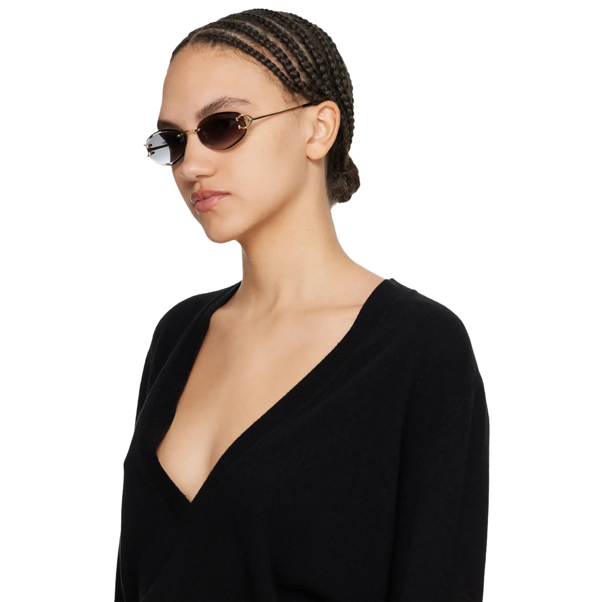 Cartier Eyewear CT0467S-001 Gold Grey Sunglasses - view 2