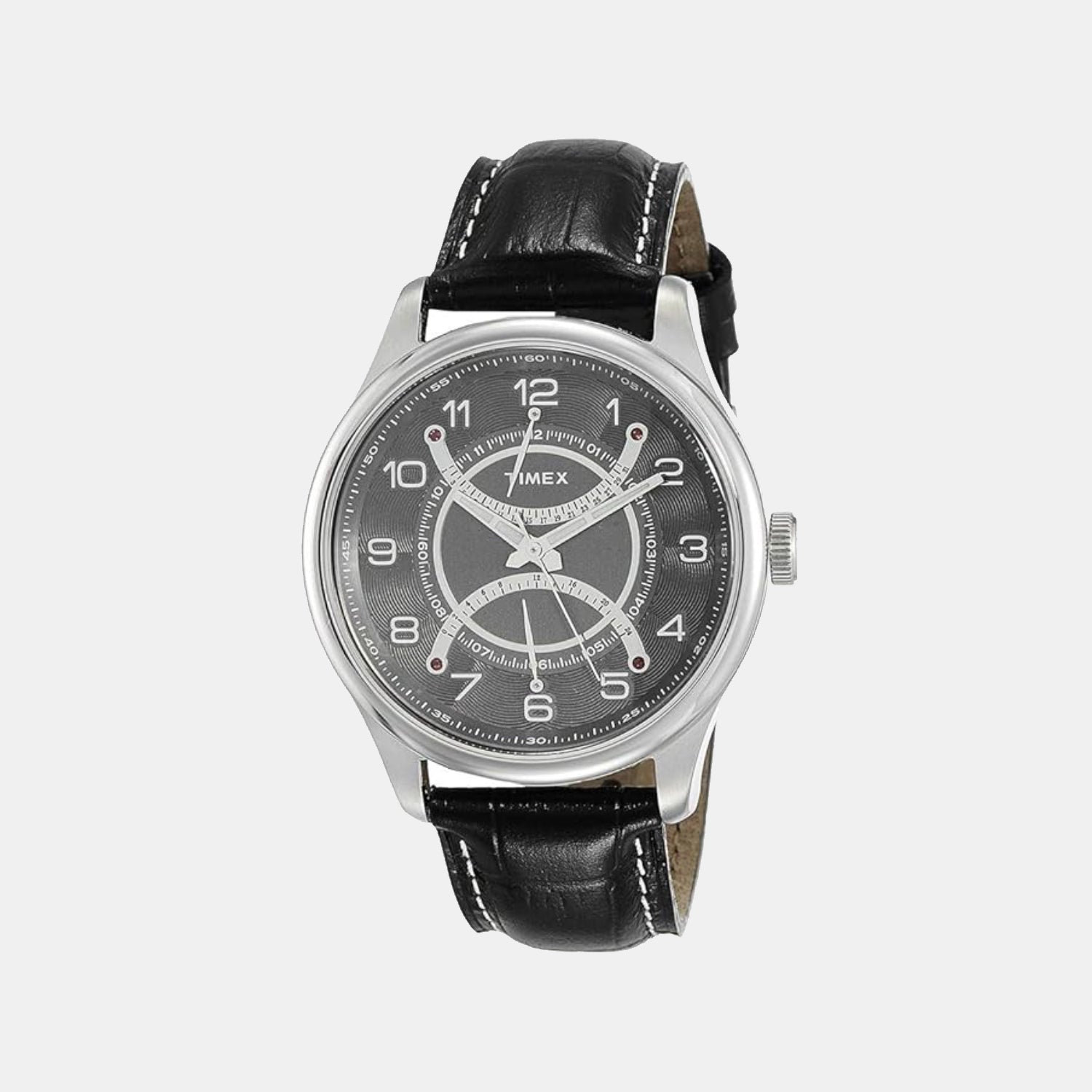 Timex E Class Men Quartz Black Dial Analog Leather Watch TWEG14507