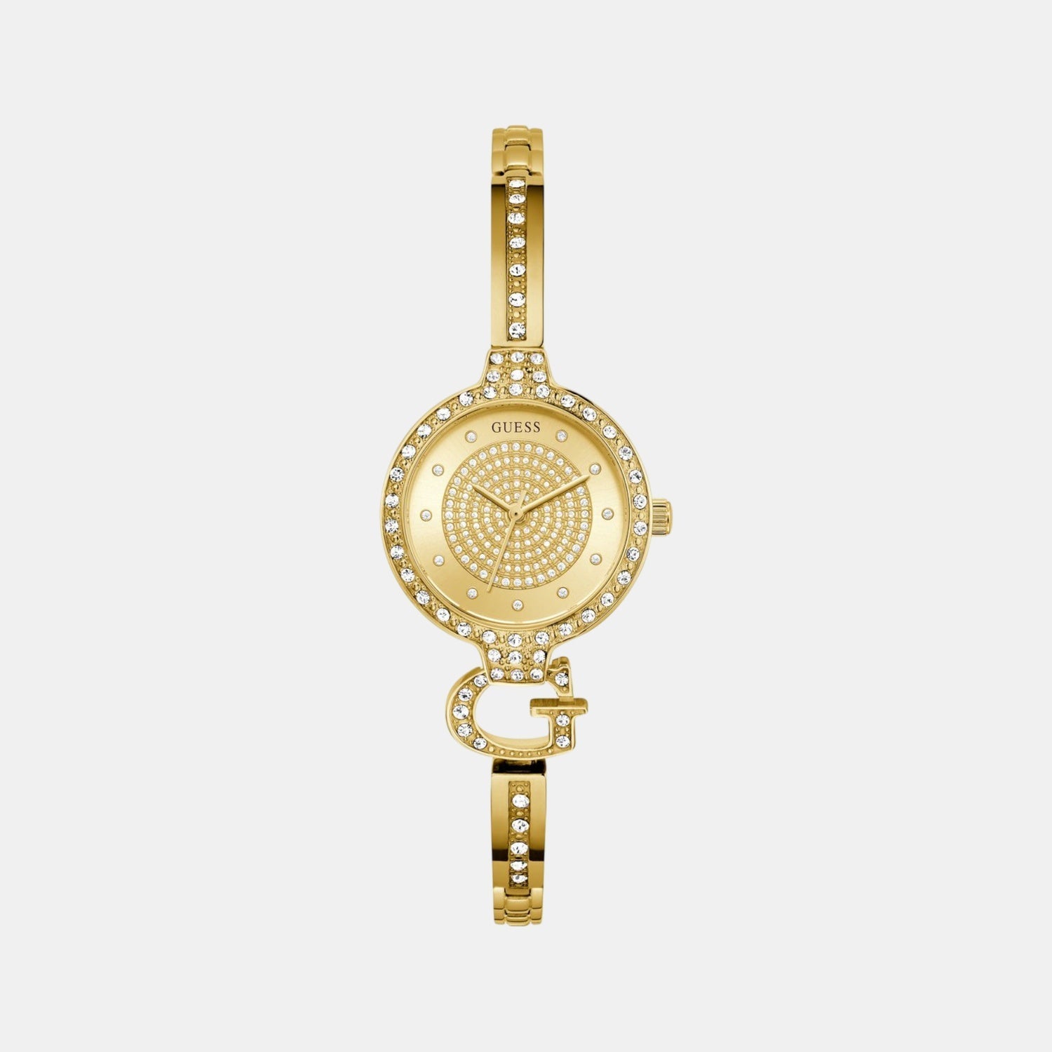 Guess Giselle Women Quartz Champagne Dial Analog Recycled Steel Watch GW0929L2