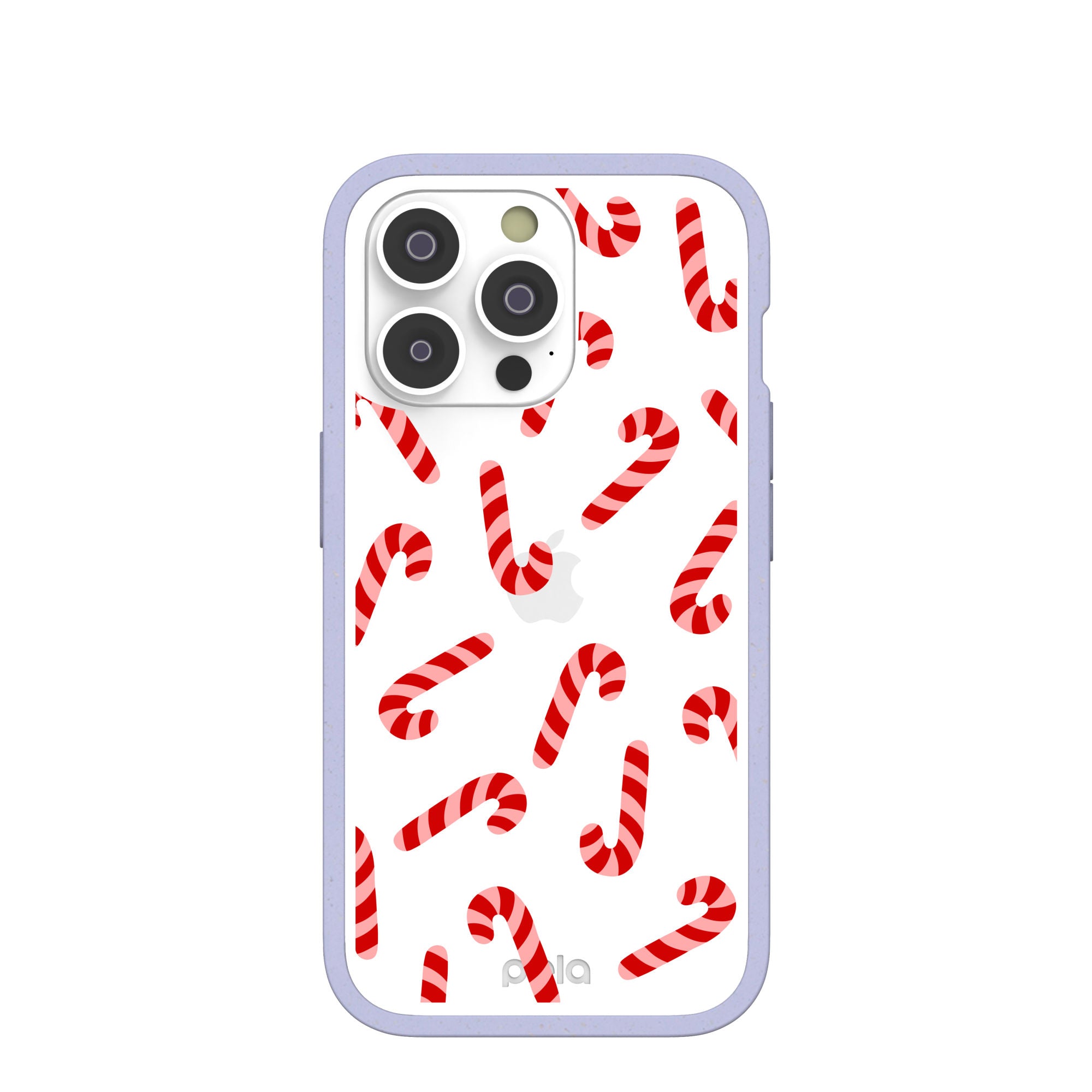 BlackTree Clear Candy Cane Chaos iPhone 14 Pro Case With Lavender Ridge