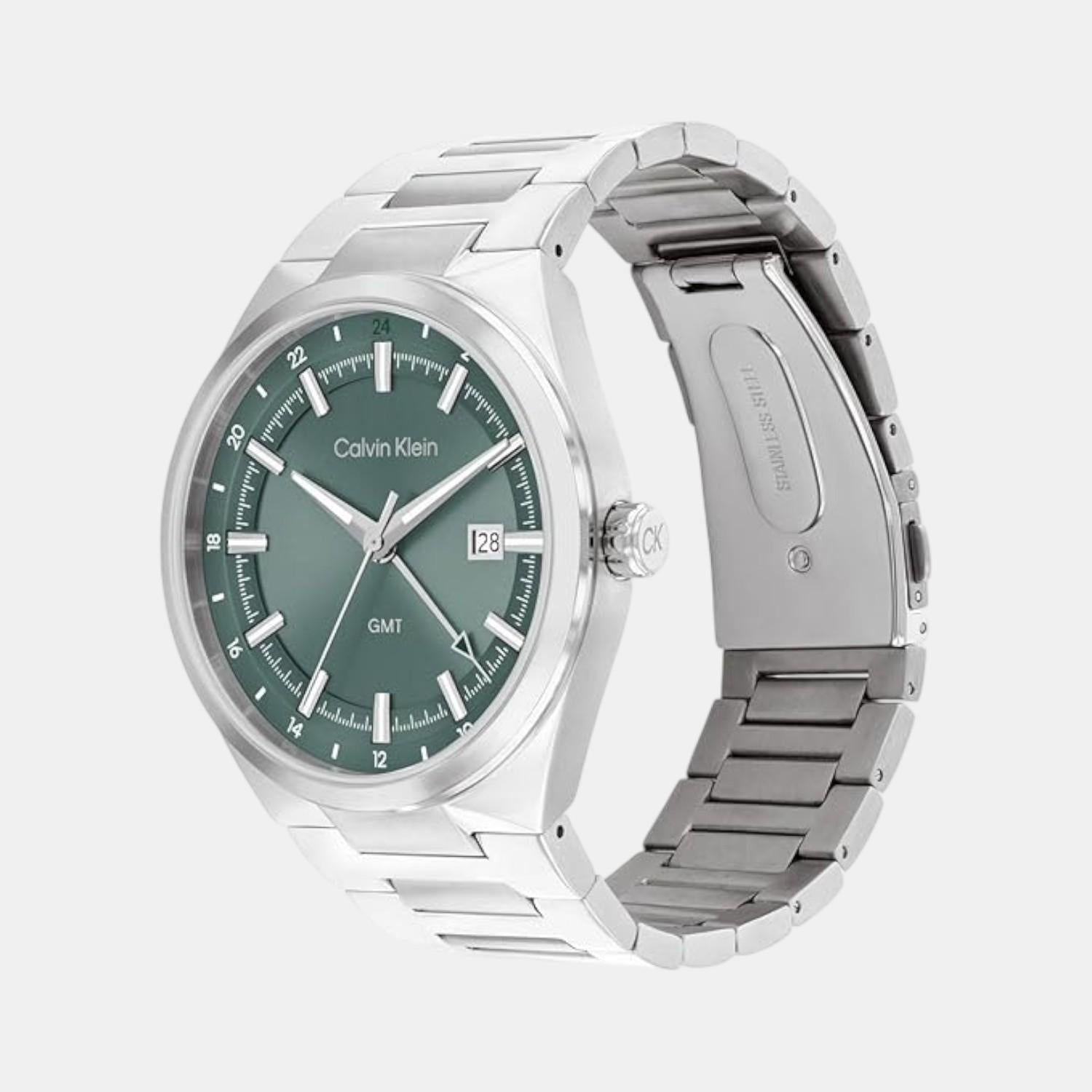 Calvin Klein Distinguish Men Quartz Green Dial Analog Stainless Steel Watch 25200492 - view 2