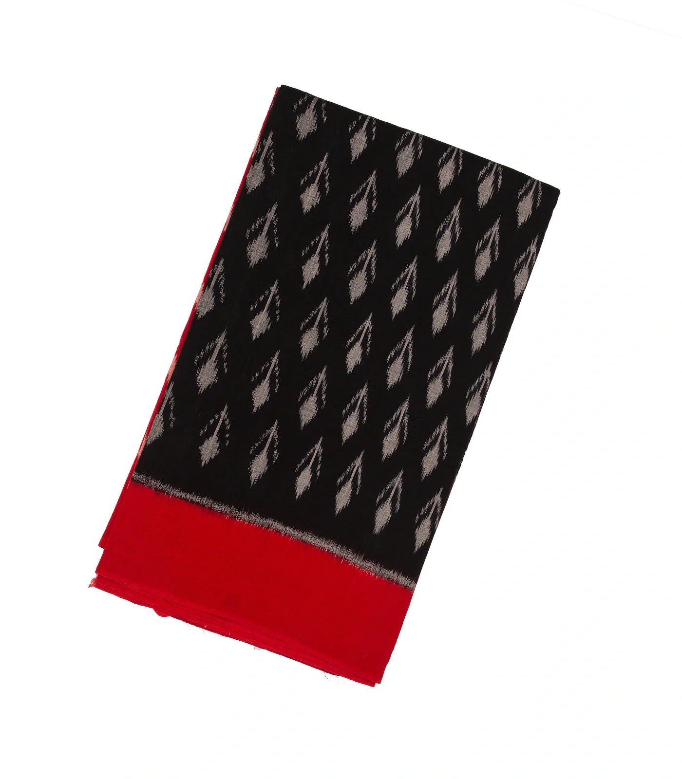 RmKV Black Handloom Orissa Cotton Saree With Tie & Dye Motifs