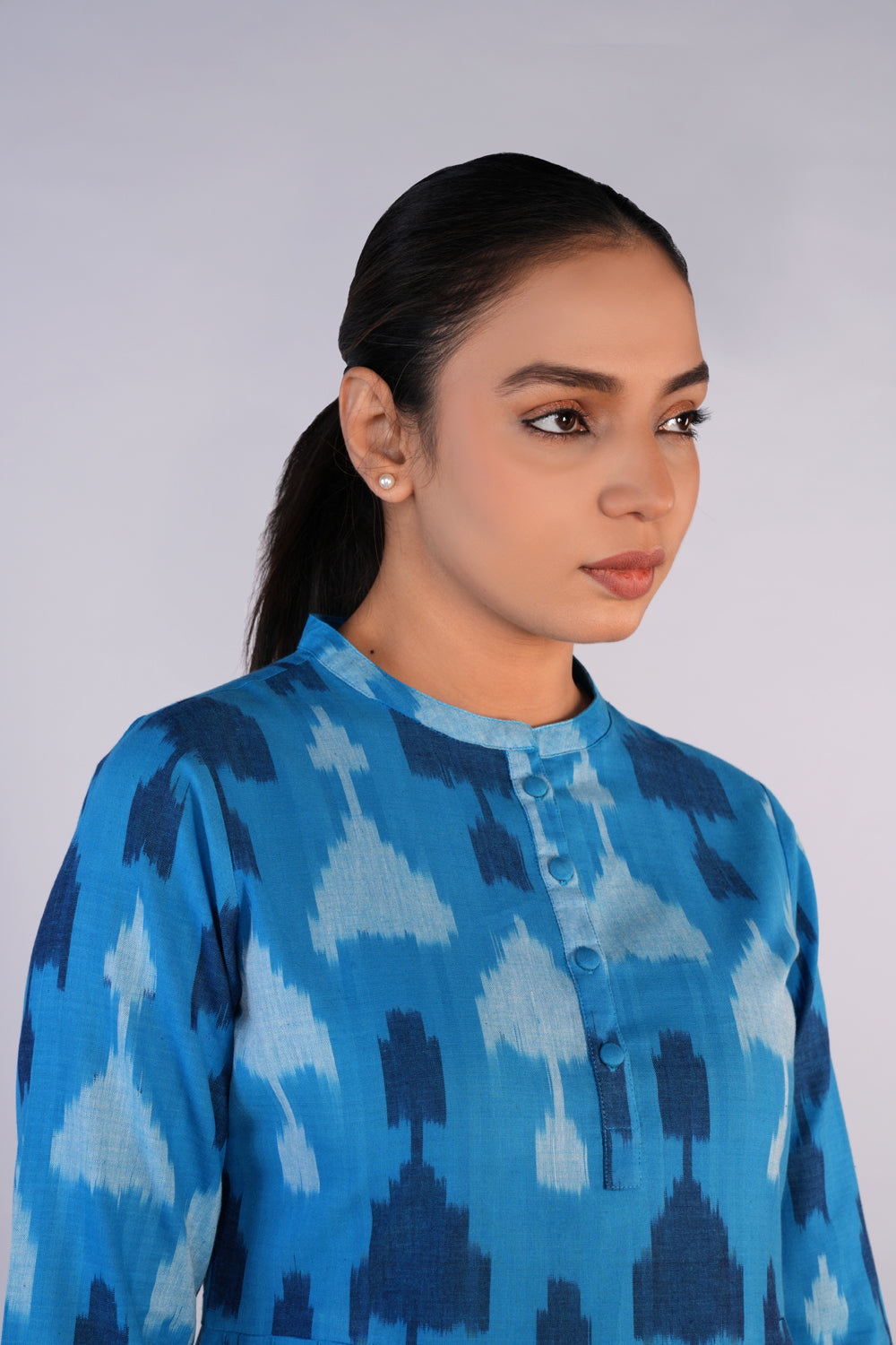 Kalanjali Ethnics Handwoven cotton Pochampally Ikat dress - view 8