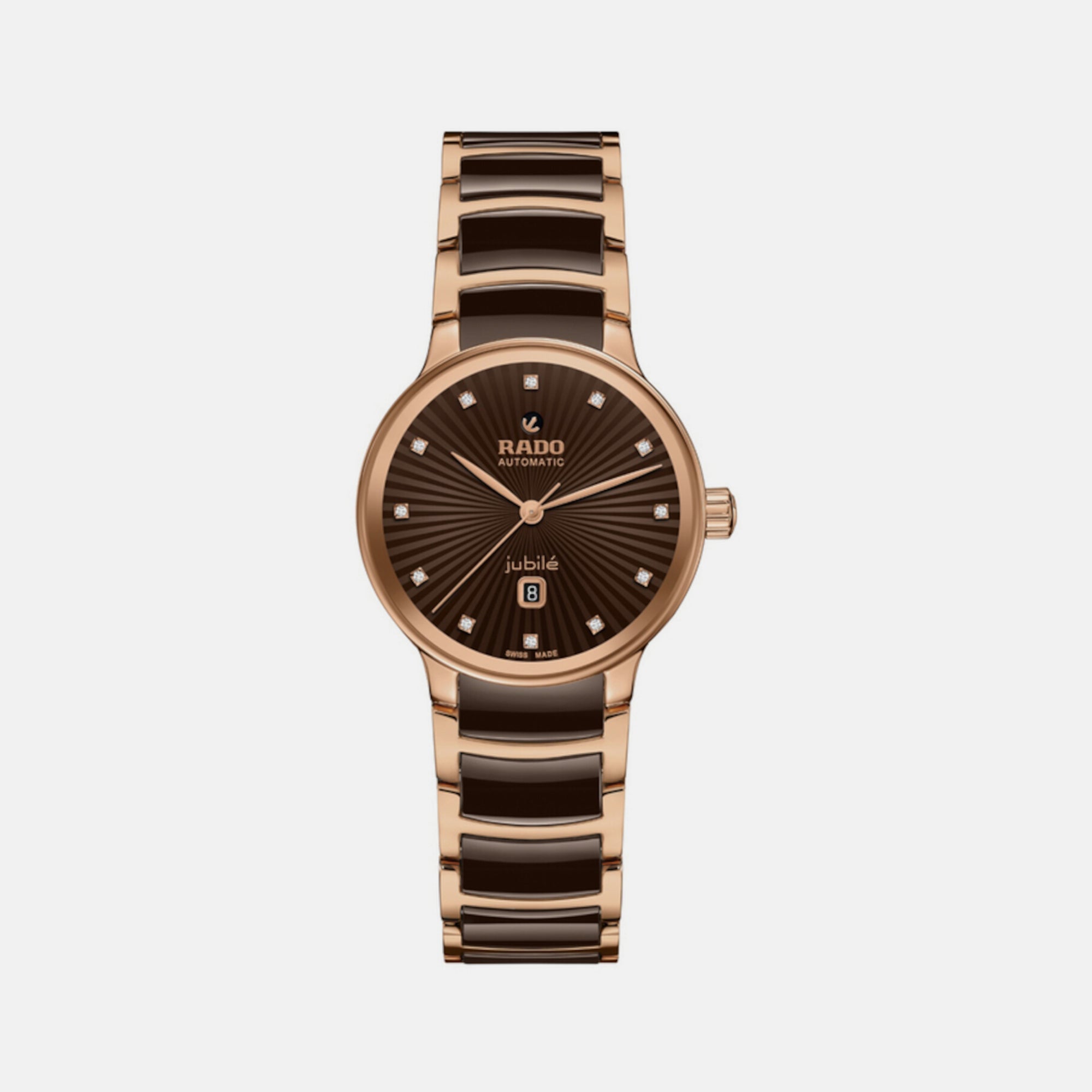 Rado Centrix Unisex Automatic Brown Dial Analog Stainless Steel Watch R30019732