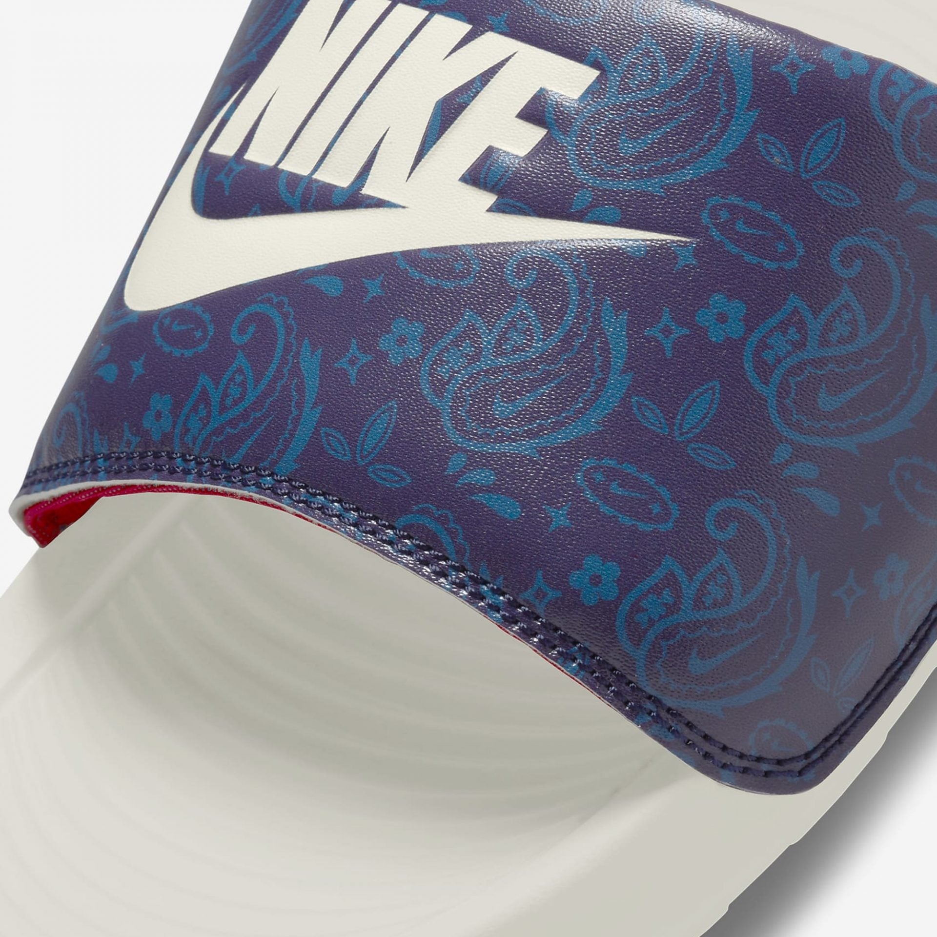 Nike | VICTORI ONE PRINTED SLIDE { BLACKENED BLUE / SAIL - view 2