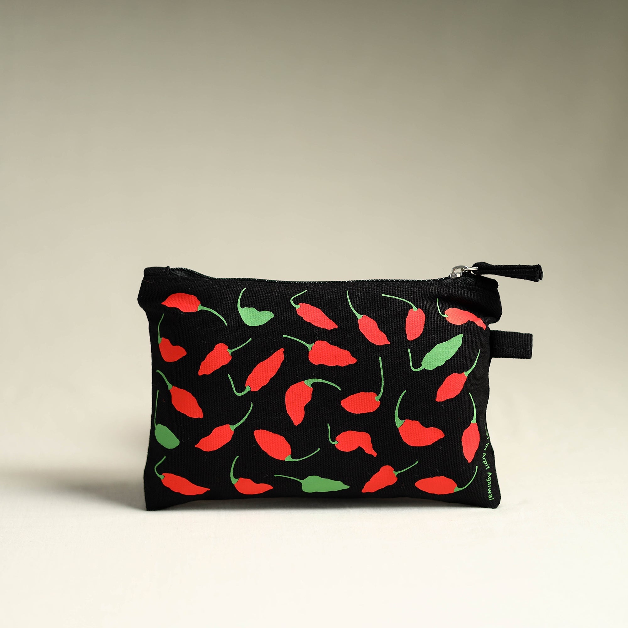 NEST BY ARPIT AGARWAL Black - Nagaland Ghost Chilli Cotton Canvas Utility Pouch