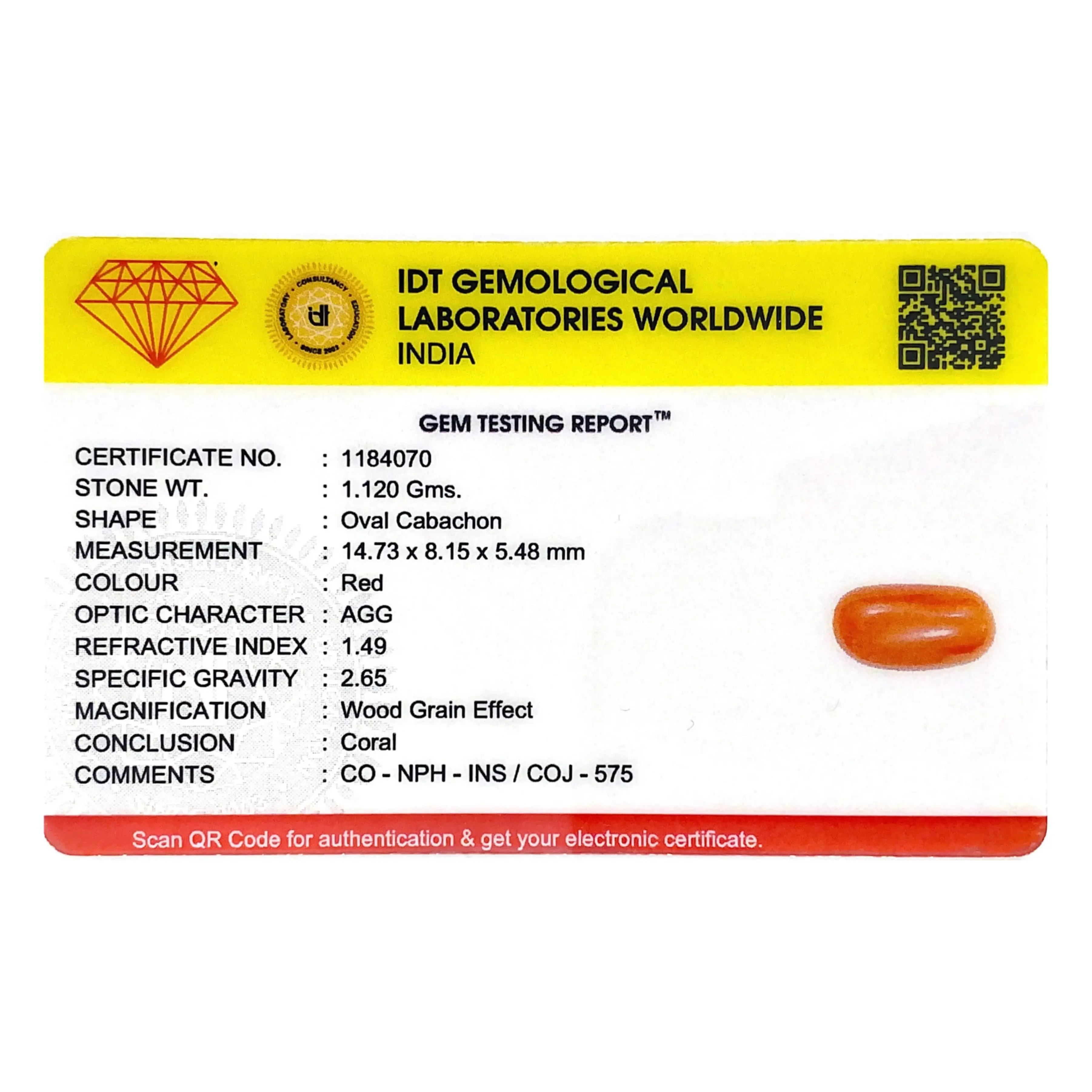 Pramogh Red Coral - 5.6 Carat - view 4