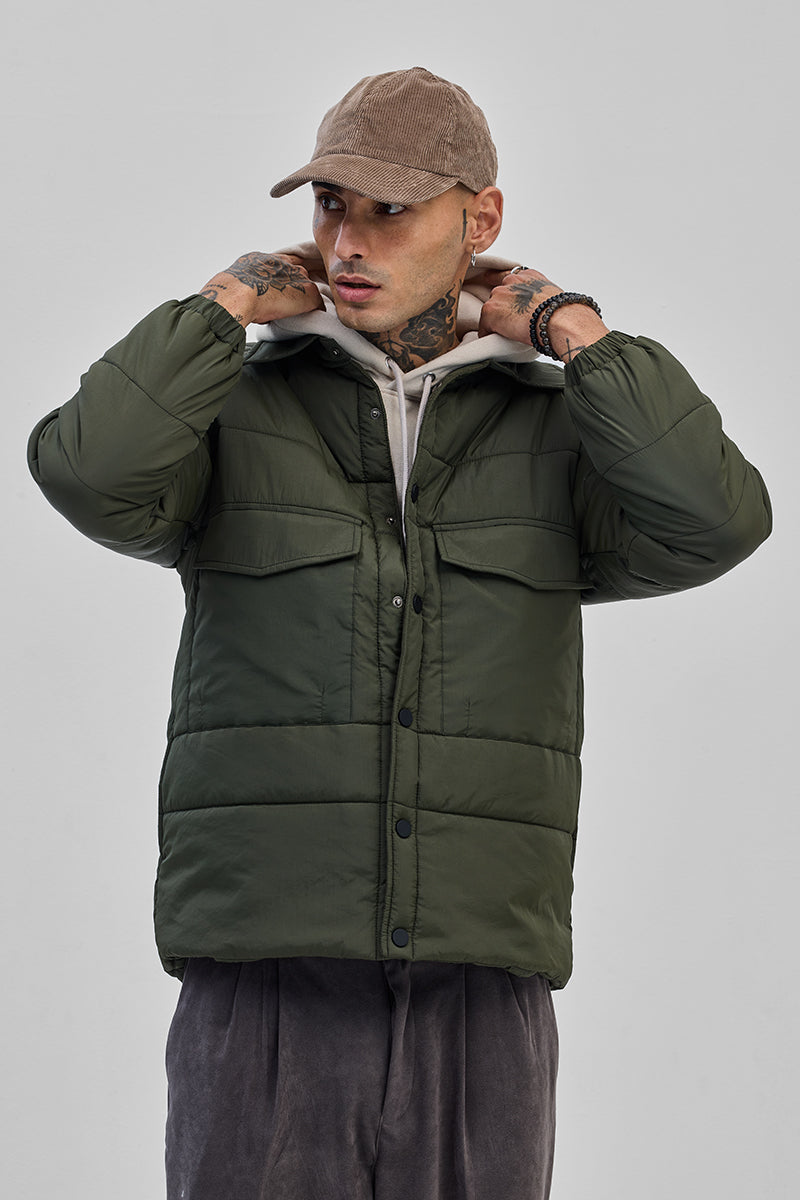 SNITCH Olive Double Pocket Jacket