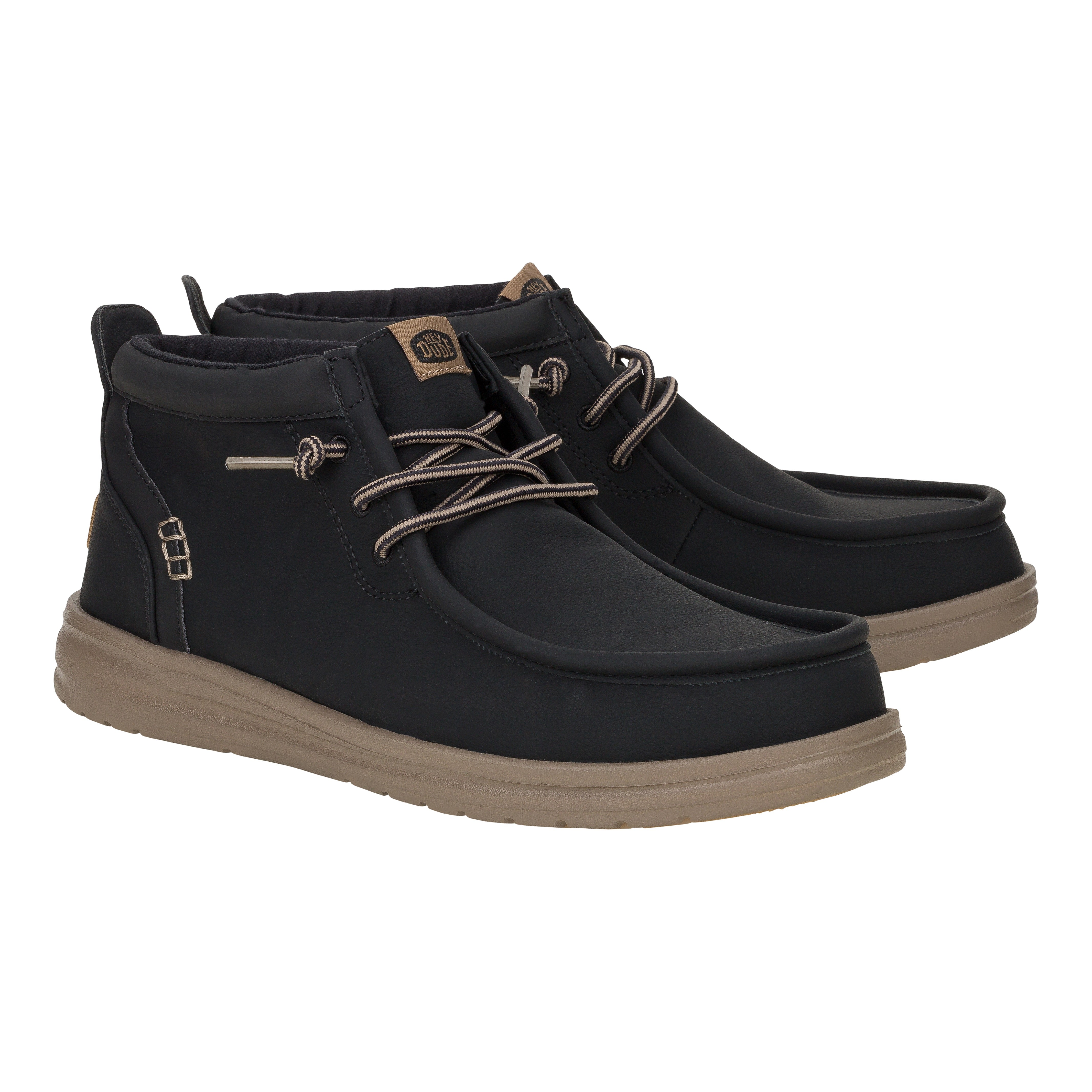 HEYDUDE shoes Wally Mid Gripr Classic - Black/Walnut - view 2