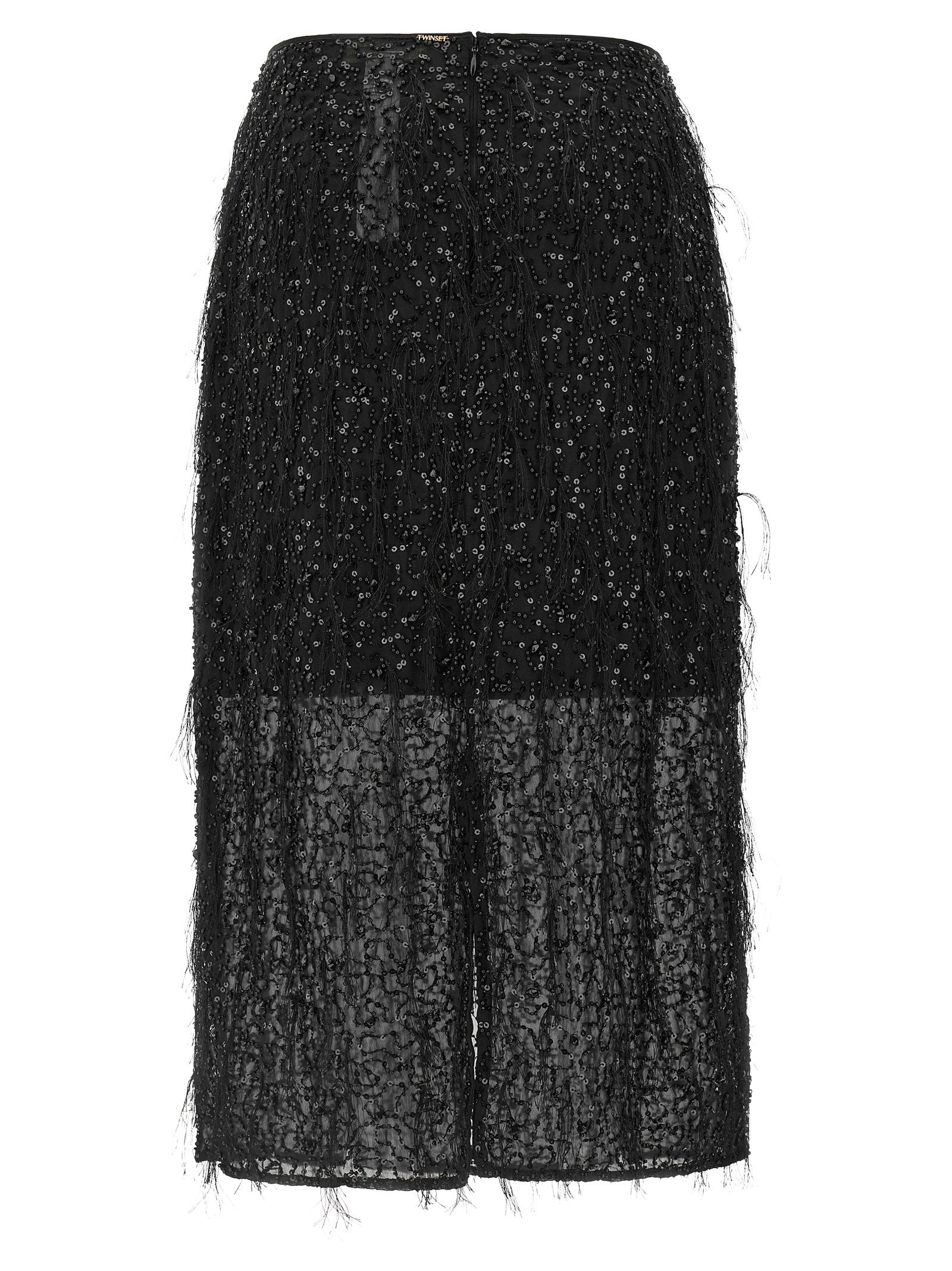 Twin Set Sequin Embroidery Skirt – 100% polyester - view 2