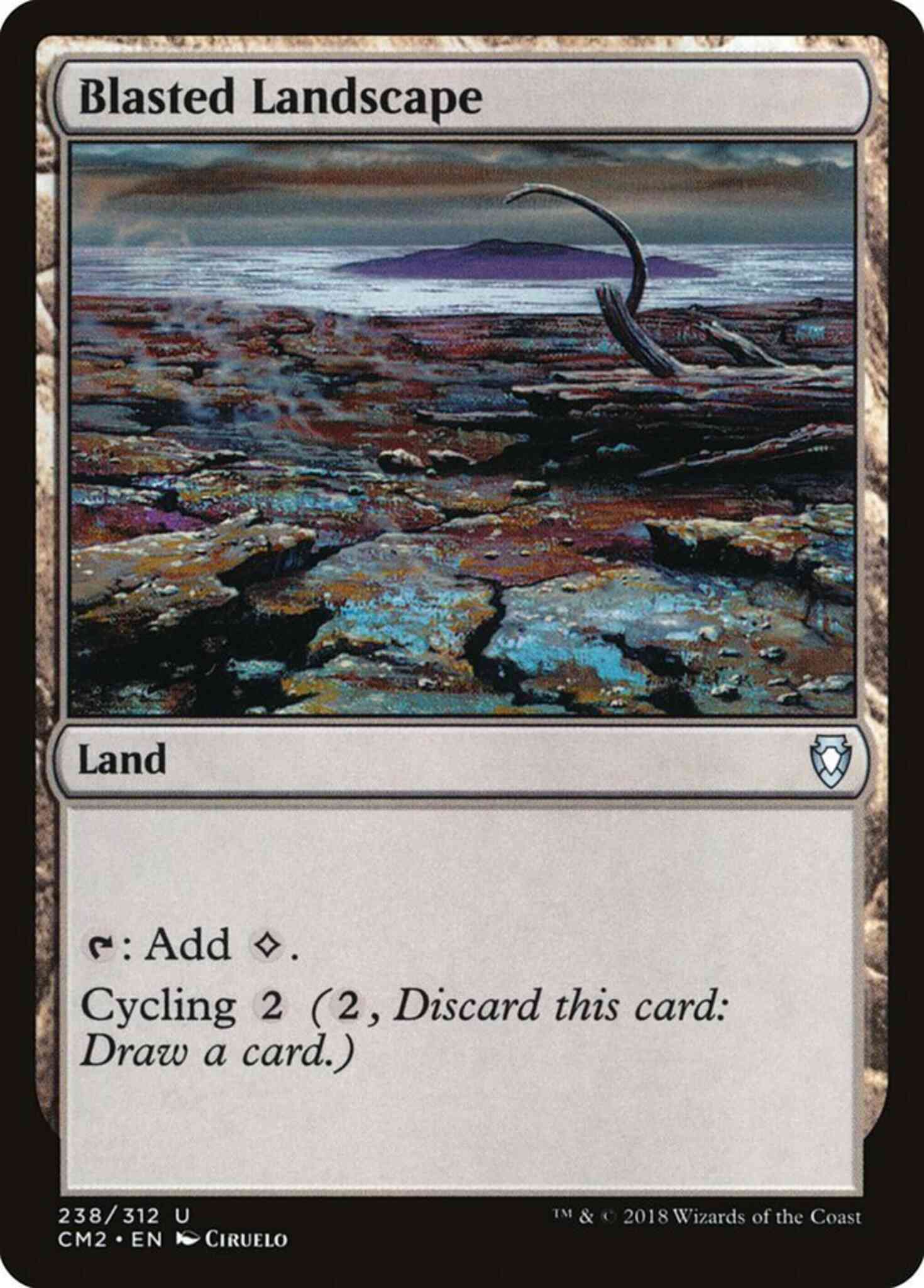 Blasted landscape 238 – Magic Blasted Landscape [238] [Commander Anthology Volume II] [Non-Foil]
