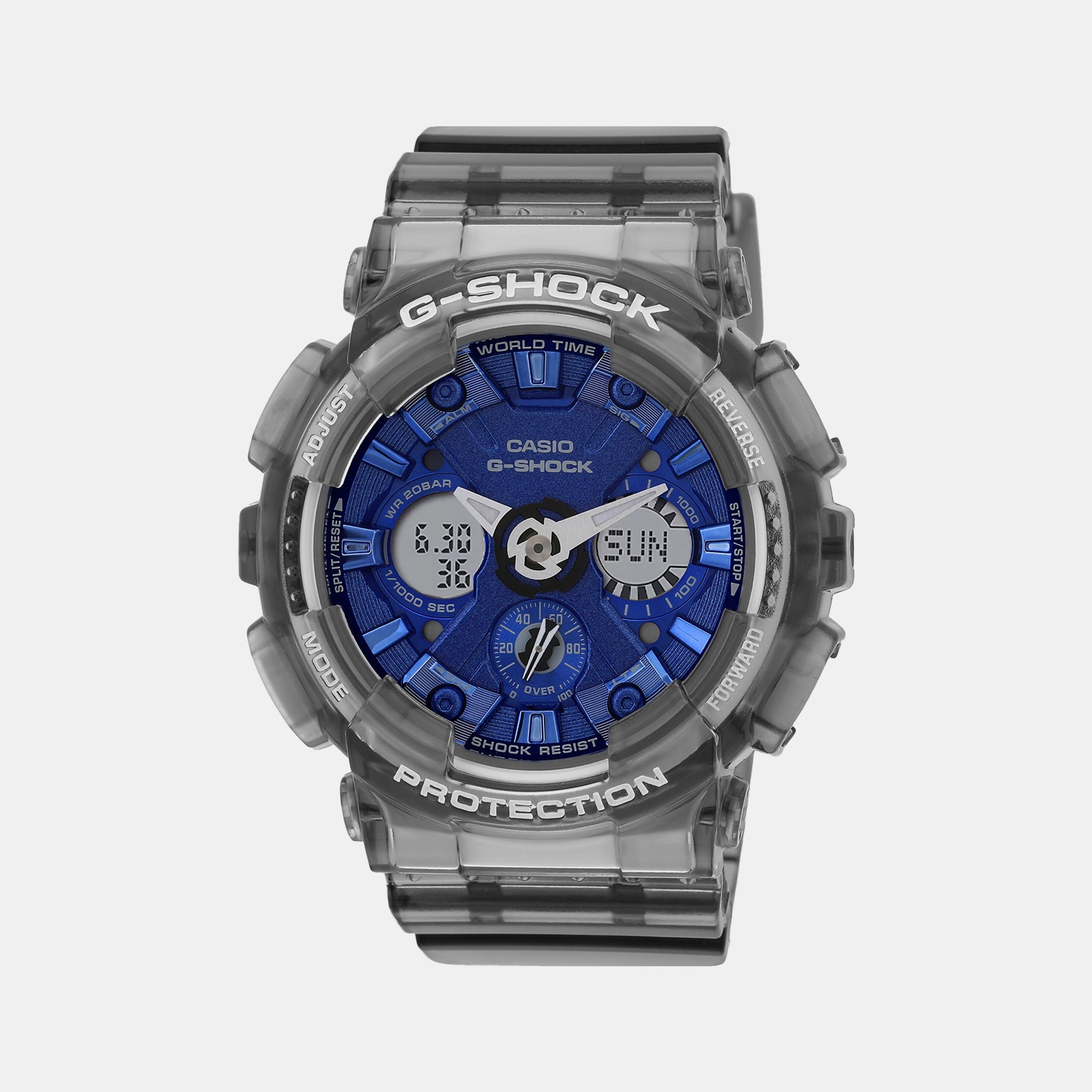Casio G-Shock Women Quartz Blue Dial Analog-Digital Resin Watch G1379