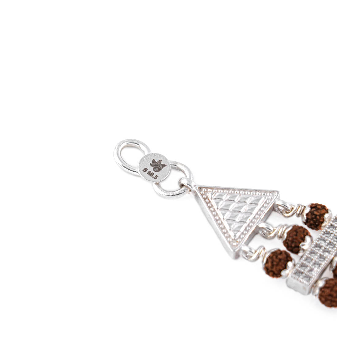 Prinjal Jewellers Rudraksha Silver Jay Thakar Brooch Bracelet - view 5