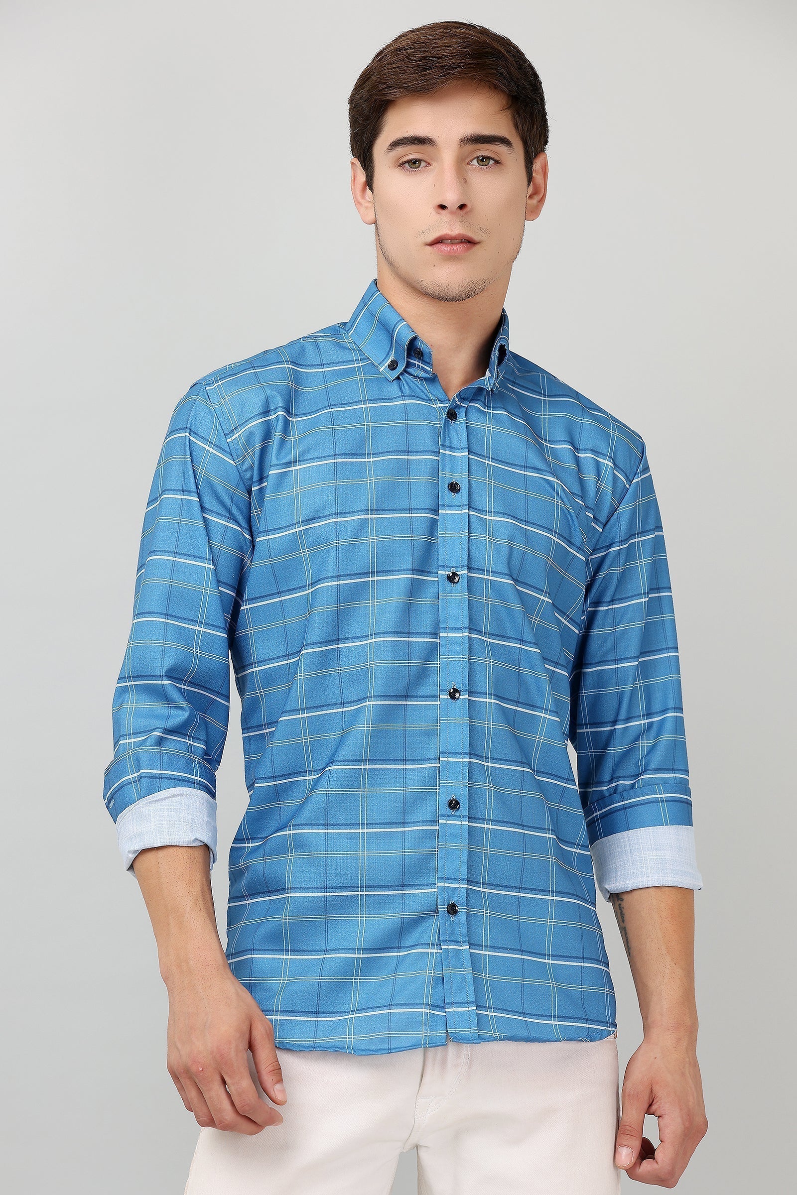 BlackTree Darnandstitch High Quality Printed Checkered Shirt - view 4