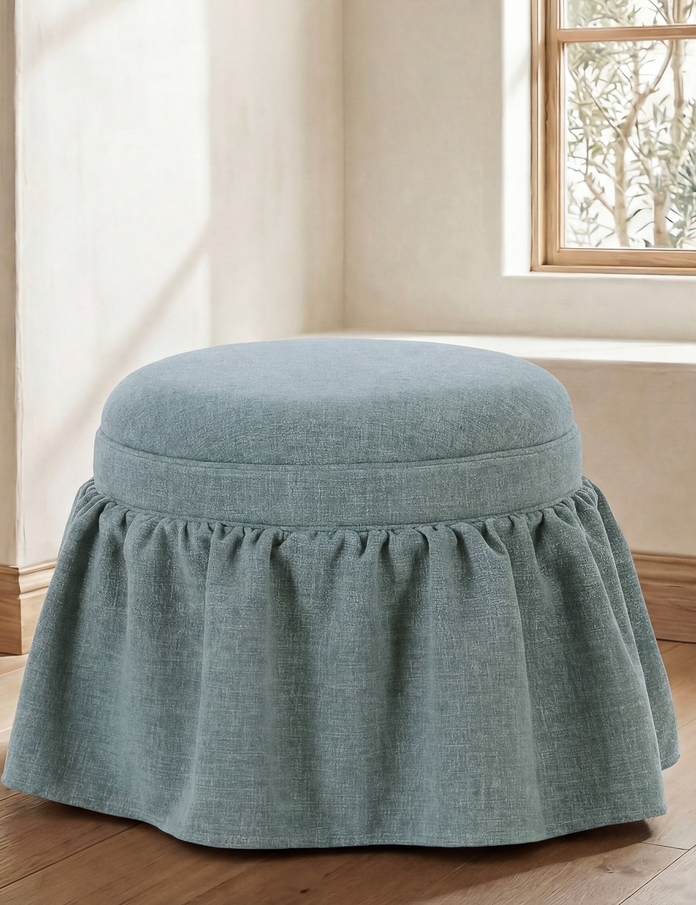 Lulu and Georgia Tompkins Round Storage Ottoman - view 17