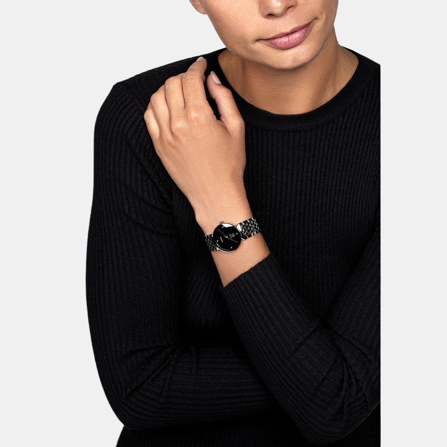 Rado Florence Women Quartz Black Dial Analog Stainless Steel Watch R48913713 - view 4