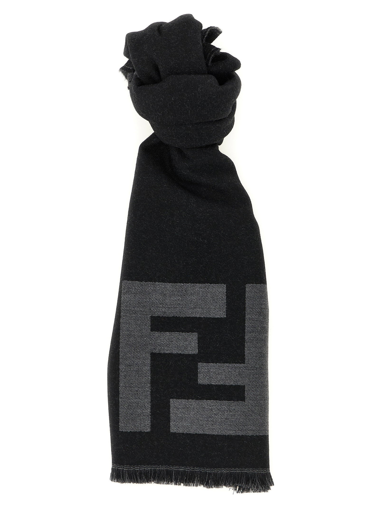 Fendi Ff Macro Scarf – 100% virgin wool