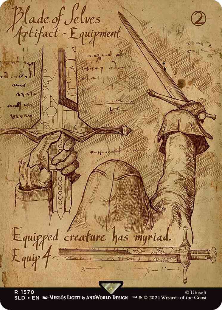 Magic Blade of Selves [1570] [Borderless] [Da Vinci's Designs] [Secret Lair Drop] [Non-Foil]