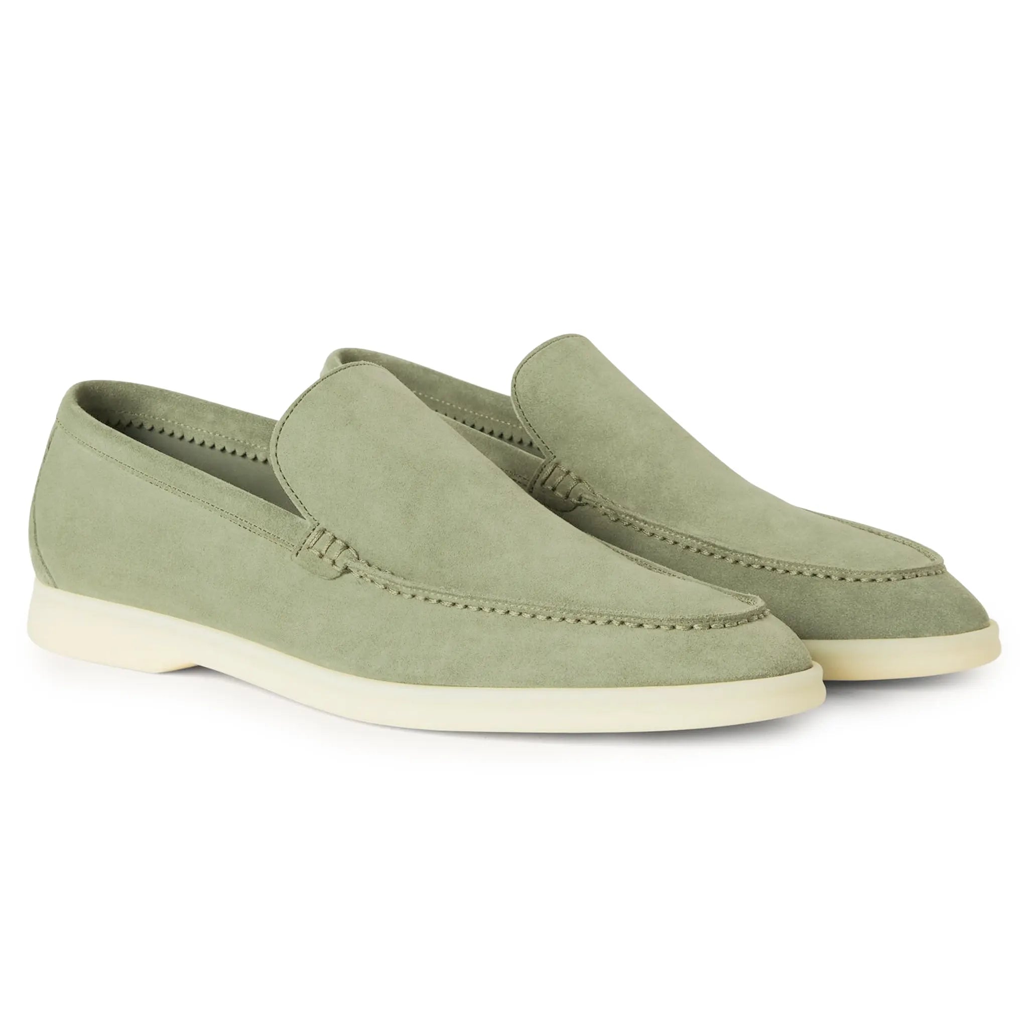 Loro Piana Summer Walk Suede Shamrock Loafers - view 2