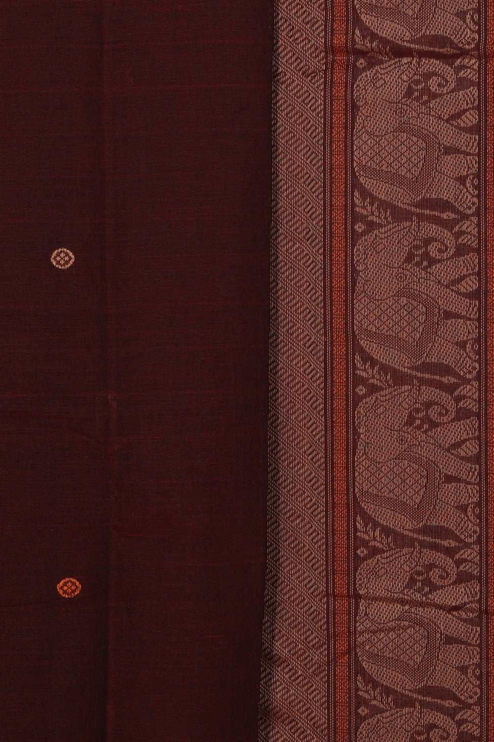 Kalanjali Kanchi Cotton Maroon Saree – Women's - view 2