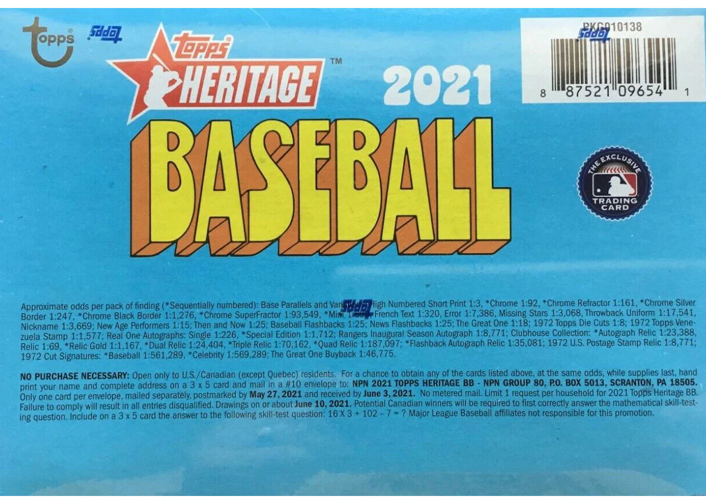 2021 Topps Heritage Baseball Mega Box (Blue Sparkle Parallels) 2x Lot - view 2